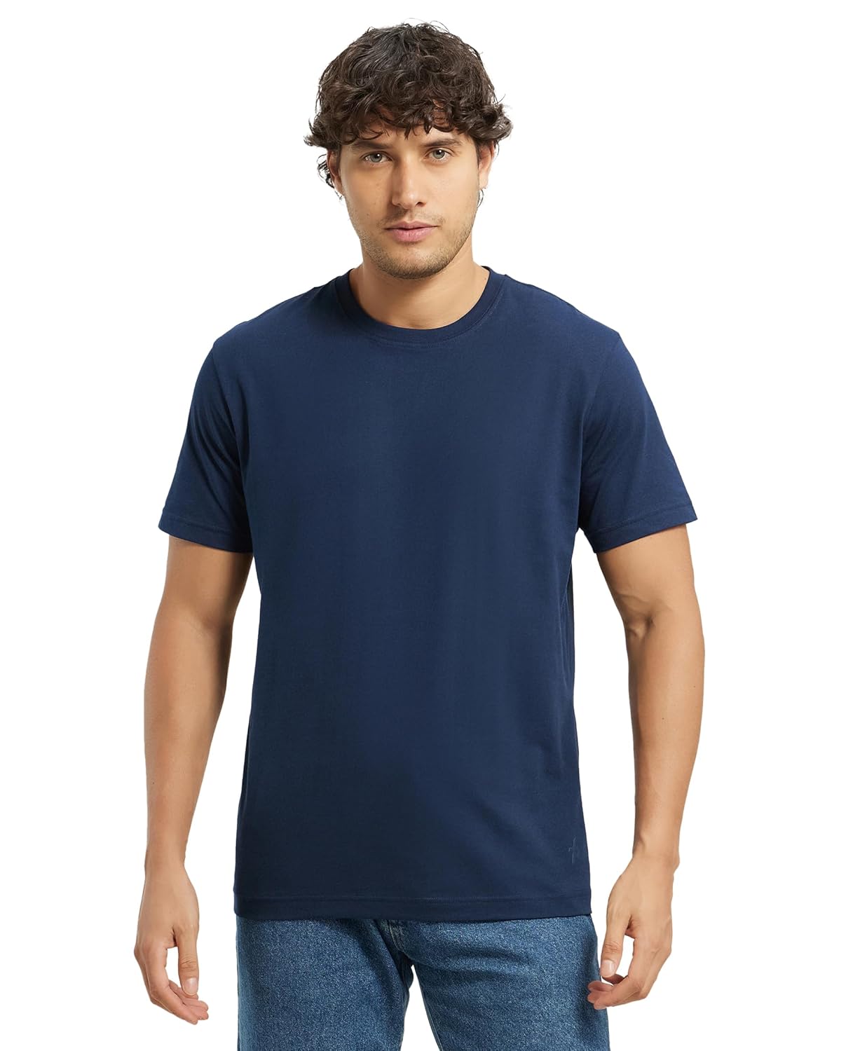 Jockey 2714 Men’s Super Combed Cotton Rich Solid Round Neck Regular Fit Half Sleeve T-Shirt