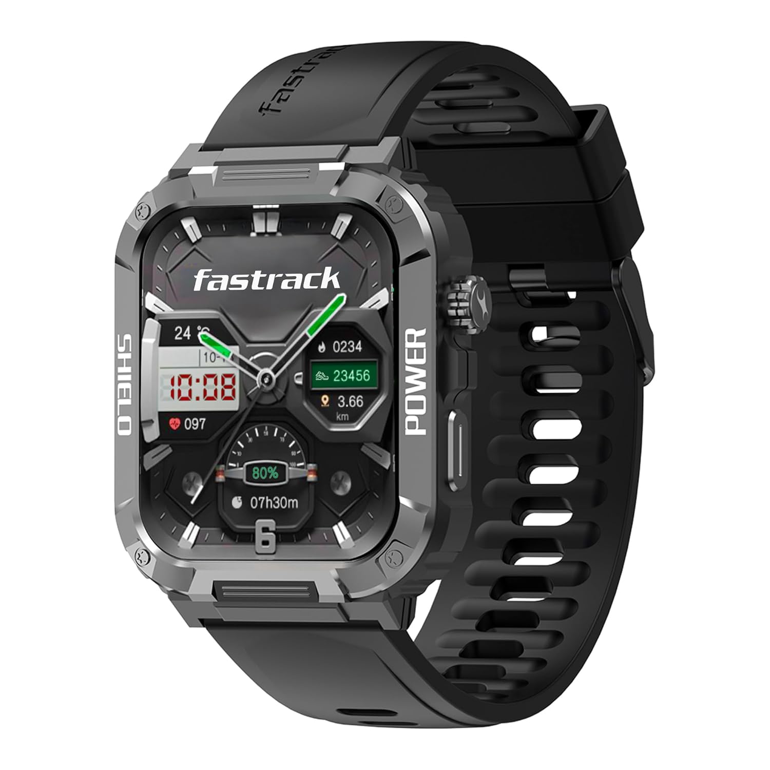 Fastrack Limitless Valor Smart Watch with 1.91″ Ultra HD Display, Bluetooth Calling, SpO2, 100+ Sports Modes,Working Crown, Heart Rate & IP68 – Smartwatch for Man & Women Latest, 7-Day Battery (Black)