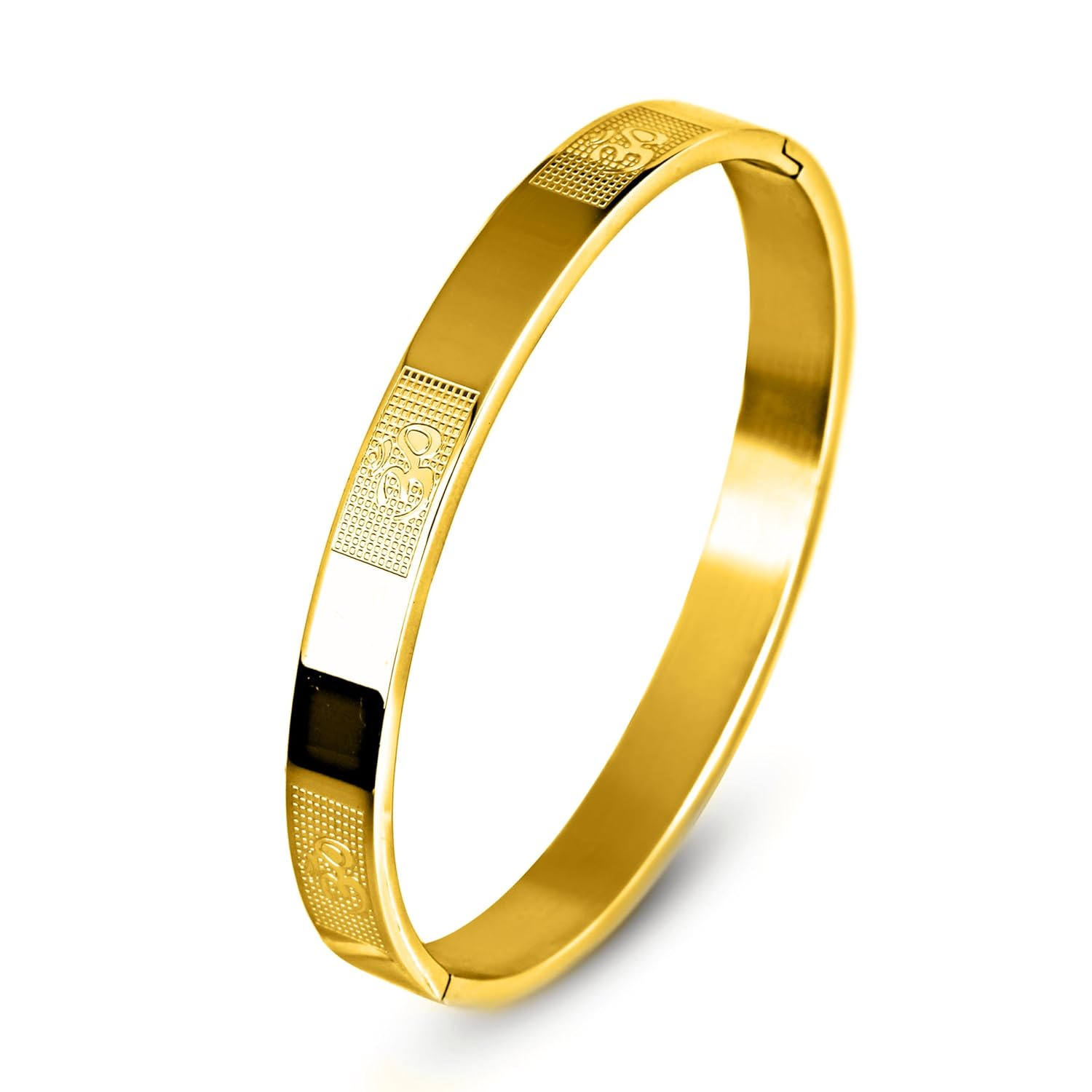 MEENAZ Stainless Steel Bracelet for Men | Shree Ram Kada for Men | Rose Gold, Waterproof, Anti-tarnish, Rust-free, Skin friendly, 8 mm