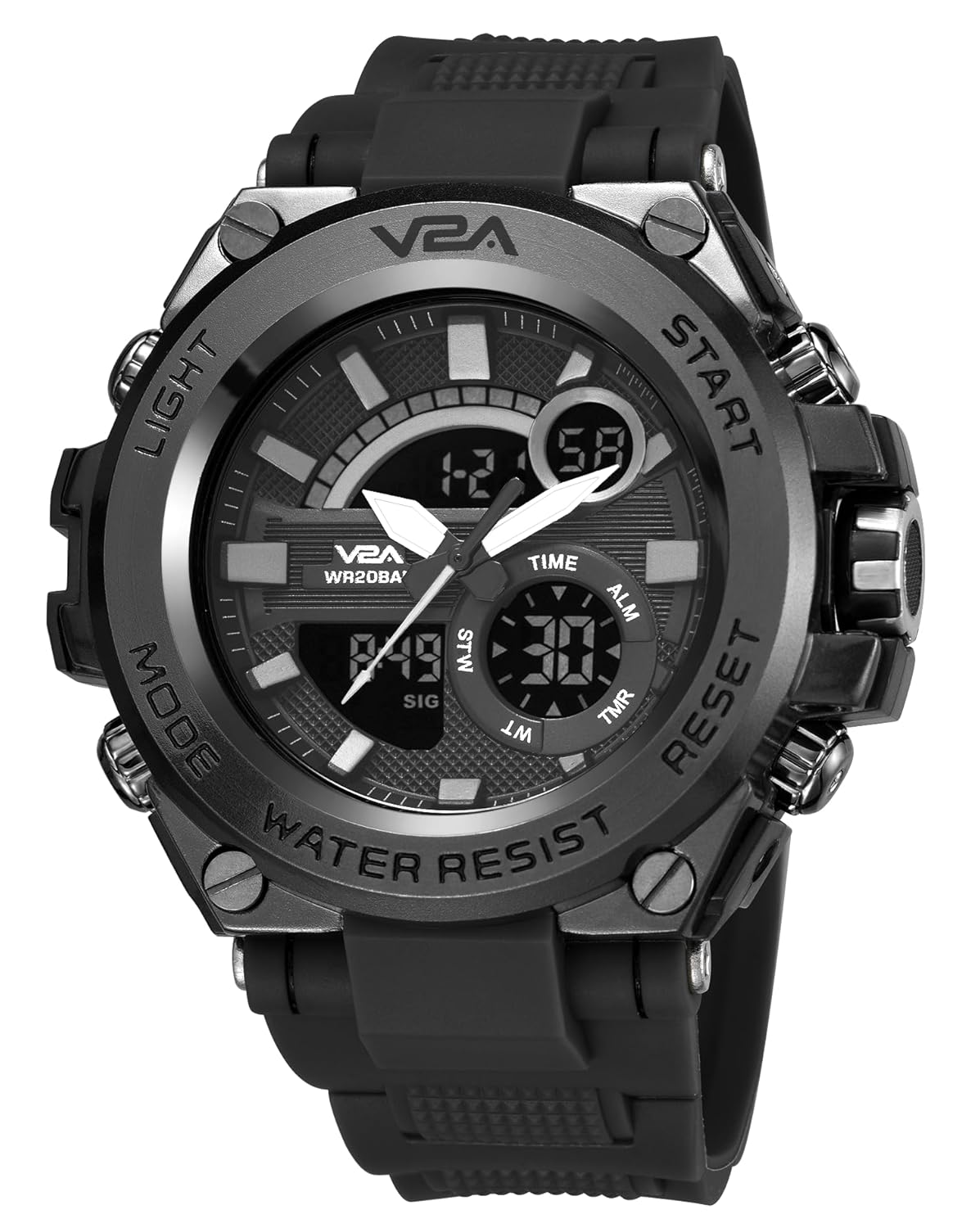 V2A Chronograph Analogue and Digital Sports Watch for Men, Watch for Men, Wrist Watch for Men, Mens Watch, Watch | Gift for Men