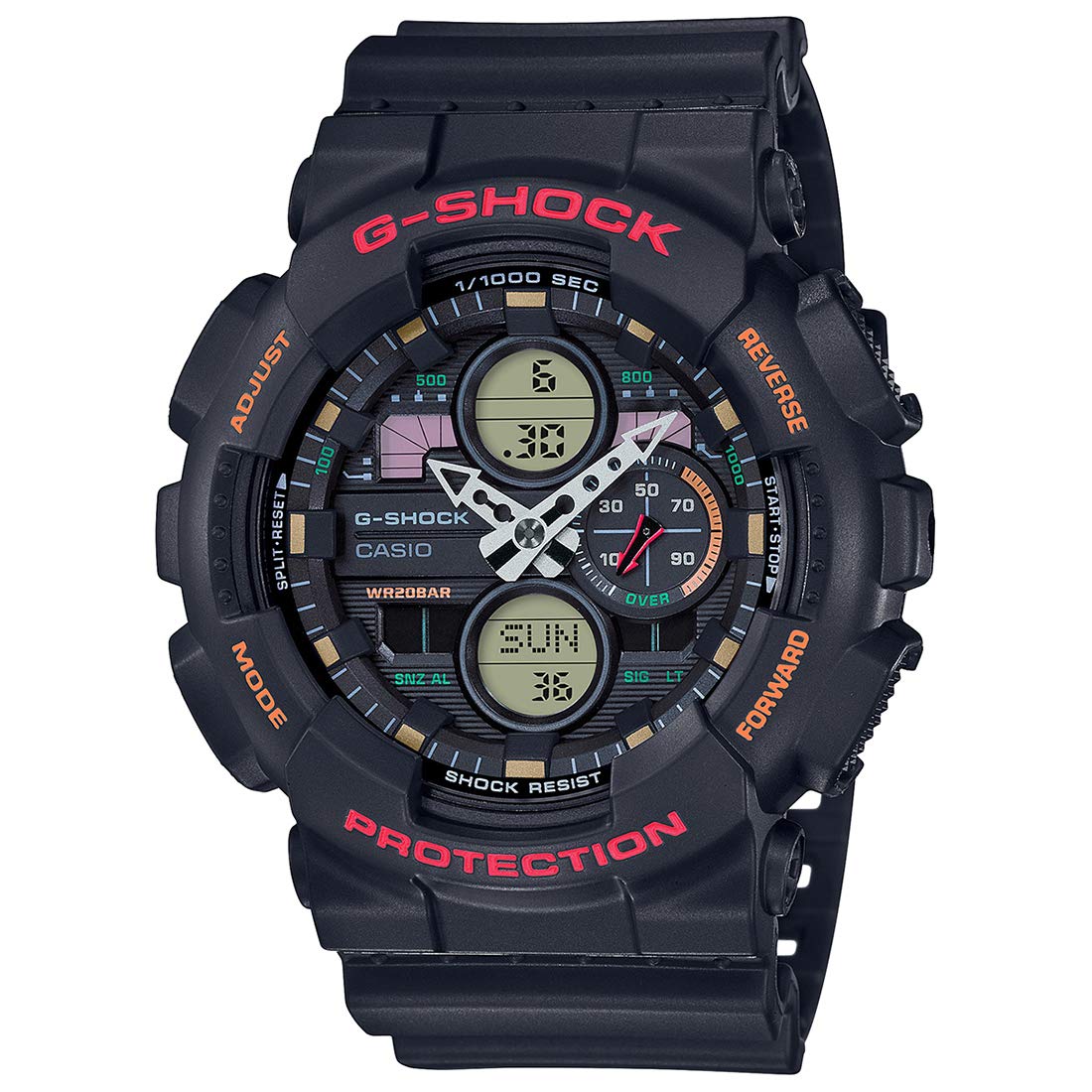 Casio G-Shock GA-140-1A4DR Analog-Digital Black Dial Men Watch Black Resin Strap (G976) Casio G-Shock GA-140-1A4DR Analog-Digital Black Dial Men Watch Black Resin Strap (G976)