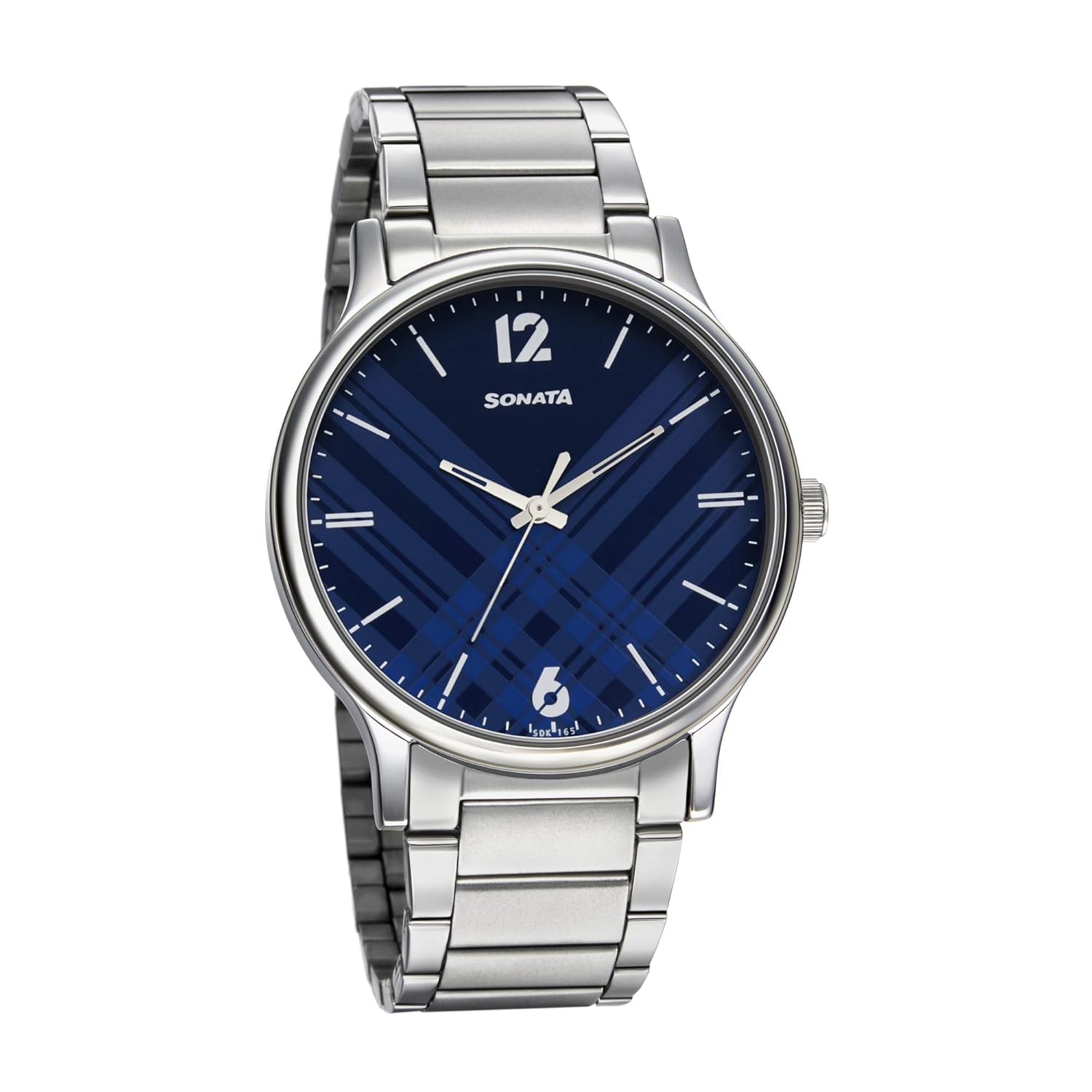 Sonata Smart Plaid Quartz Analog Blue Dial Silver Stainless Steel Strap Watch for Men – NT77105SM01W Sonata Smart Plaid Quartz Analog Blue Dial Silver Stainless Steel Strap Watch for Men – NT77105SM01W