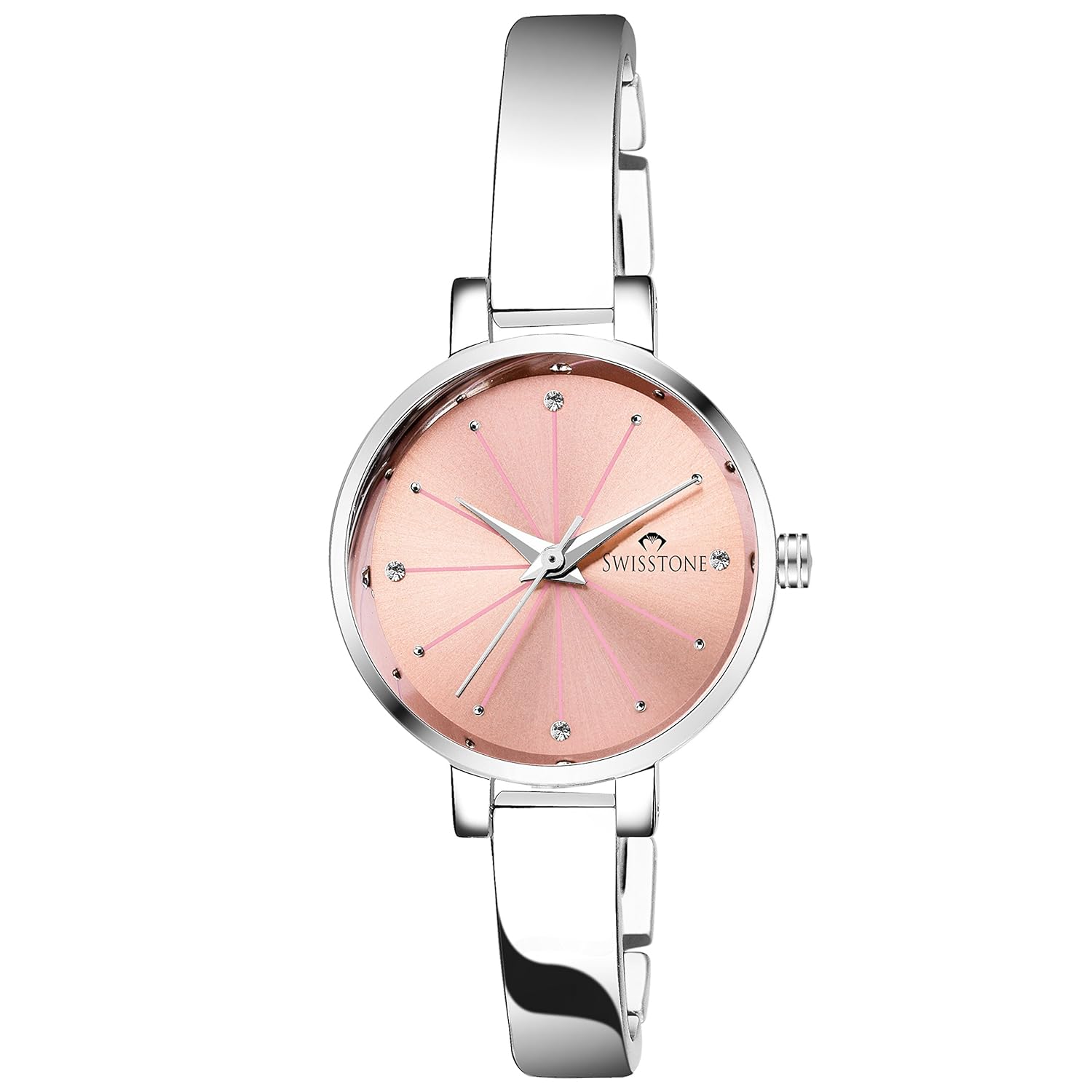SWISSTONE Analog Stainless Steel Silver Plated Women’s Watch (Pink Dial Silver Colored Strap) SWISSTONE Analog Stainless Steel Silver Plated Women’s Watch (Pink Dial Silver Colored Strap)