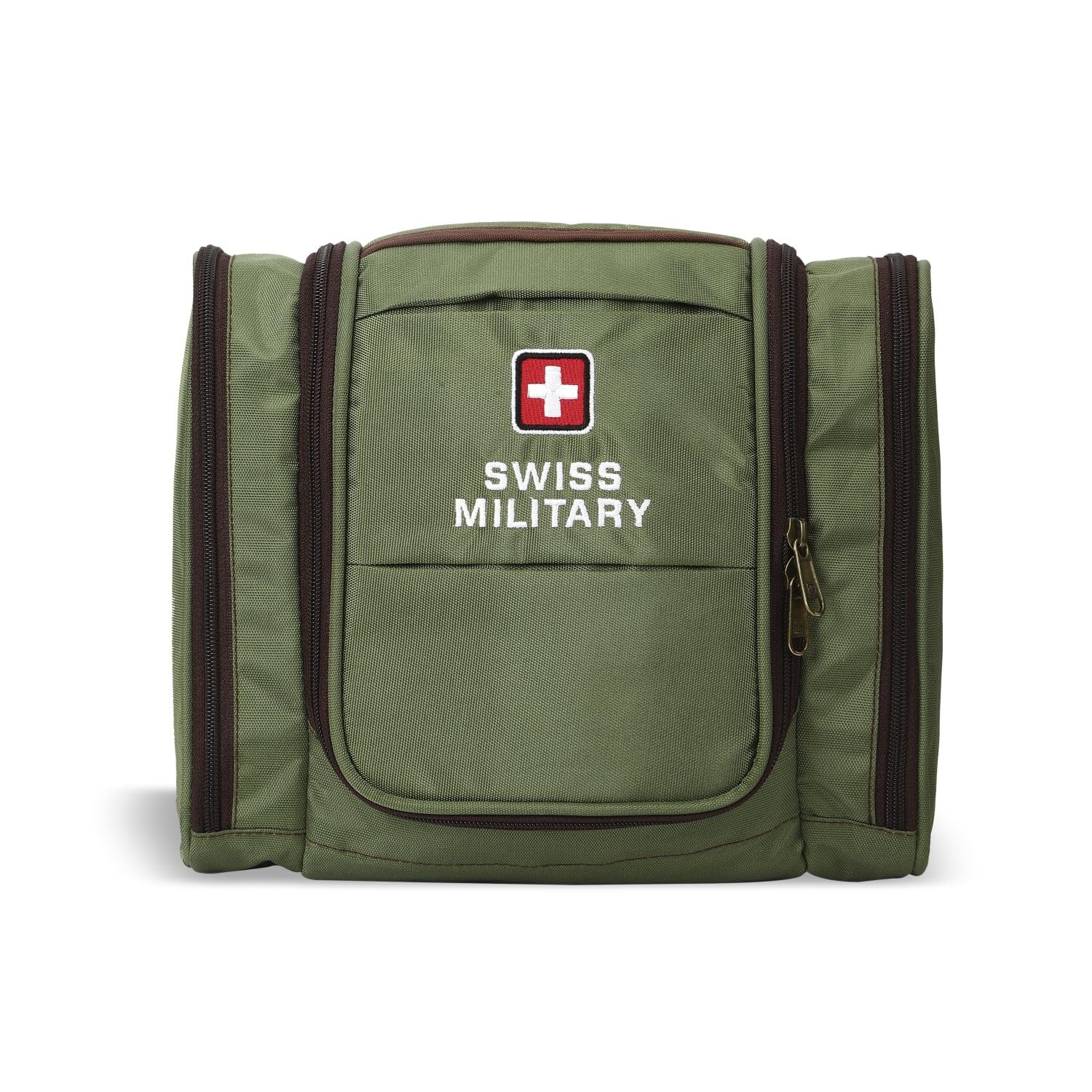 Swiss Military Unisex 5L Water-Resistant Toiletry Bag for Travel with Multiple Compartments, Quick Access Pocket, Durable Zippers, Organizer for Toiletries, Makeup and Essentials Pouch-Green Swiss Military Unisex 5L Water-Resistant Toiletry Bag for Travel with Multiple Compartments, Quick Access Pocket, Durable Zippers, Organizer for Toiletries, Makeup and Essentials Pouch-Green