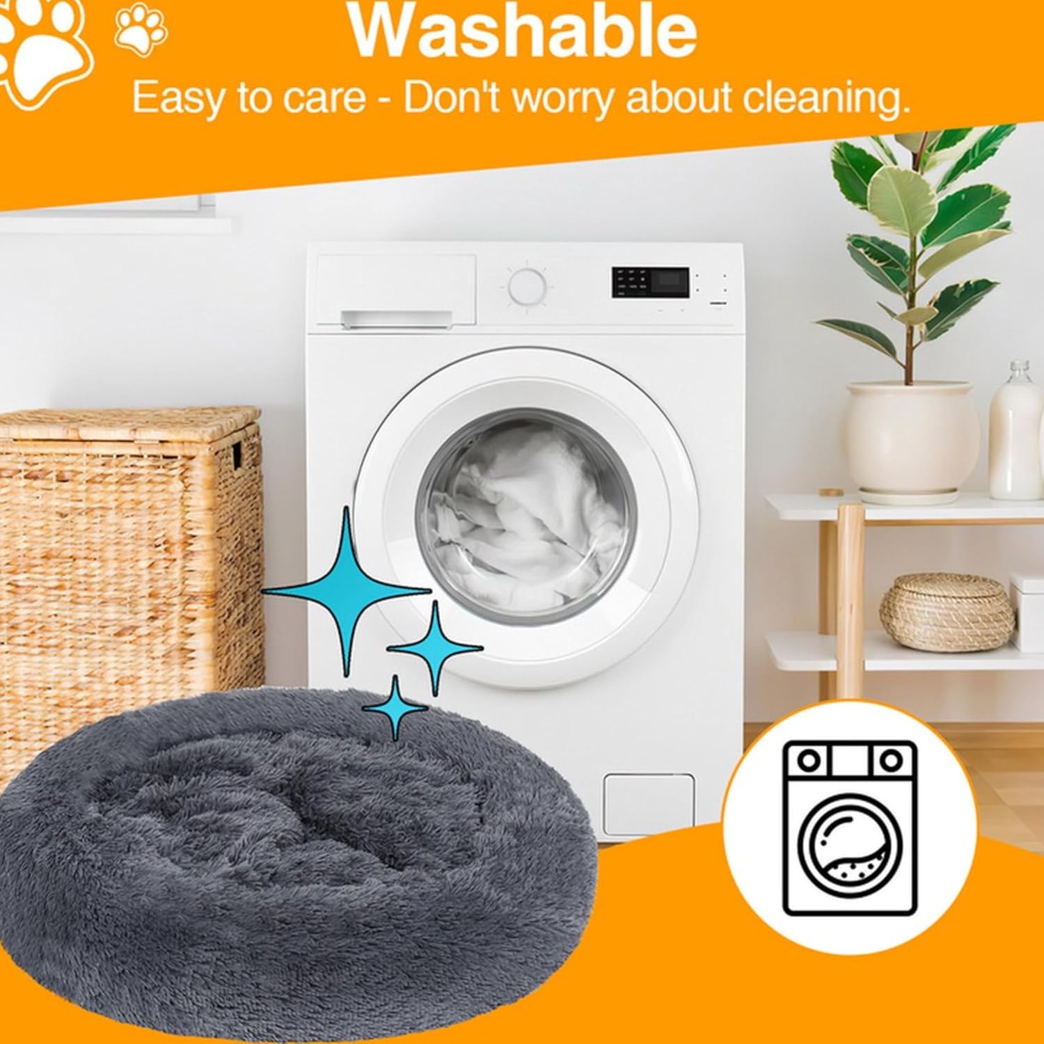 ZEXSAZONE® Round Donut Comfortable Durable Both Sides usable and Washable Pet Bed | Cat Bed | Puppy Bed | Dog Bed | Medium Dog Bed for Cats Puppies Labrador German Shepherd Medium Size mat Summer