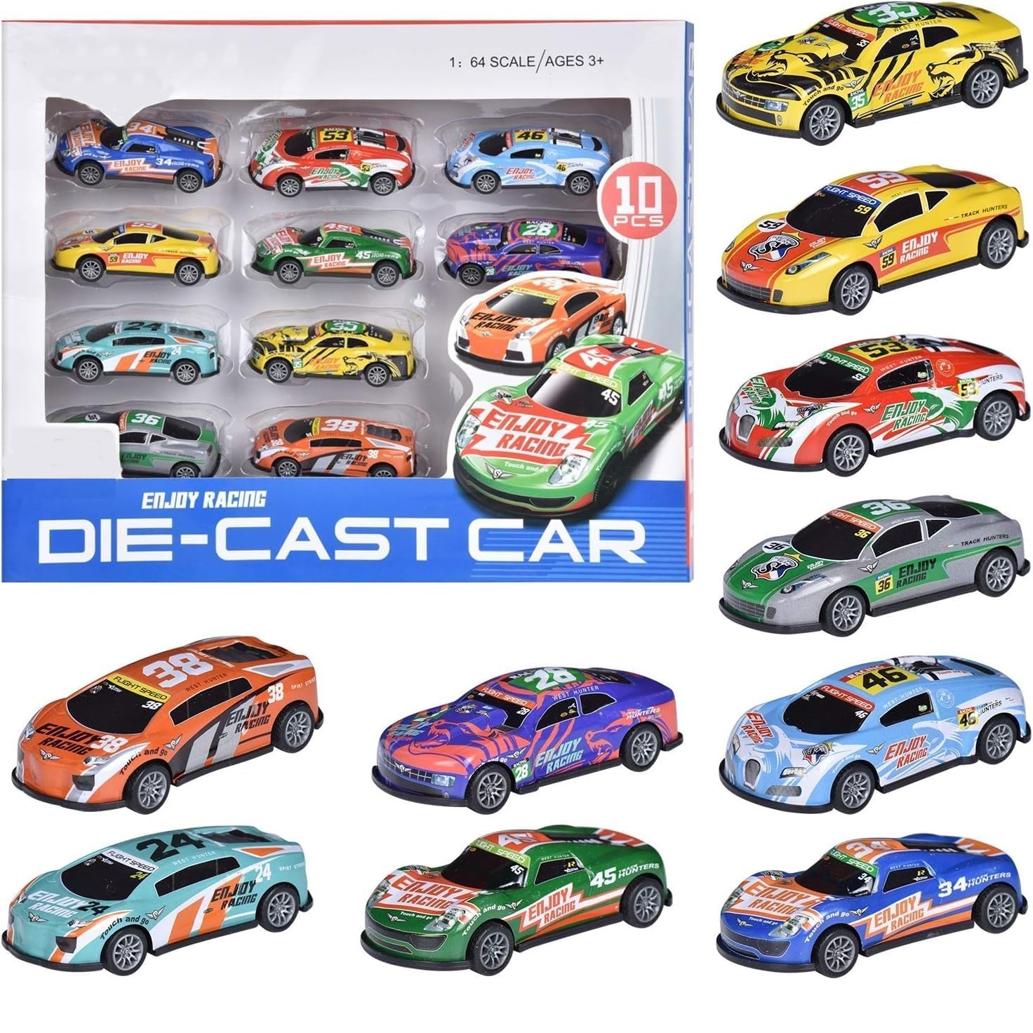 Amitasha 10 Unbreakable Racing Mini Diecast Car Models Set for Kids Pull Back Vehicles Metal Alloy Car Play Set for Kids, Unique Toys, Best Birthday Gift, Diwali Gift, Khilona for Boys(Racing Cars) Amitasha 10 Unbreakable Racing Mini Diecast Car Models Set for Kids Pull Back Vehicles Metal Alloy Car Play Set for Kids, Unique Toys, Best Birthday Gift, Diwali Gift, Khilona for Boys(Racing Cars)