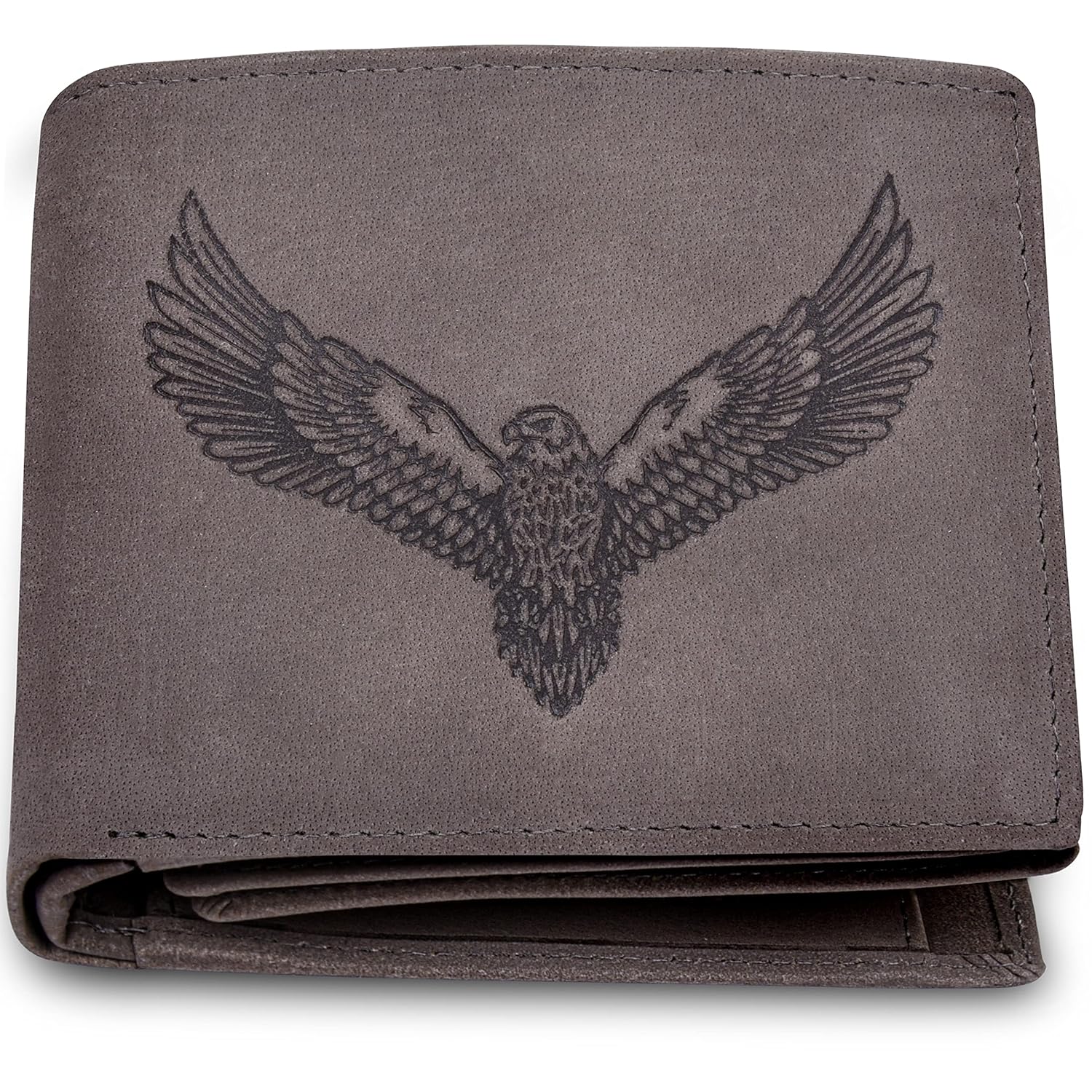 URBAN FOREST Zeus Vintage Grey Leather Wallet for Men