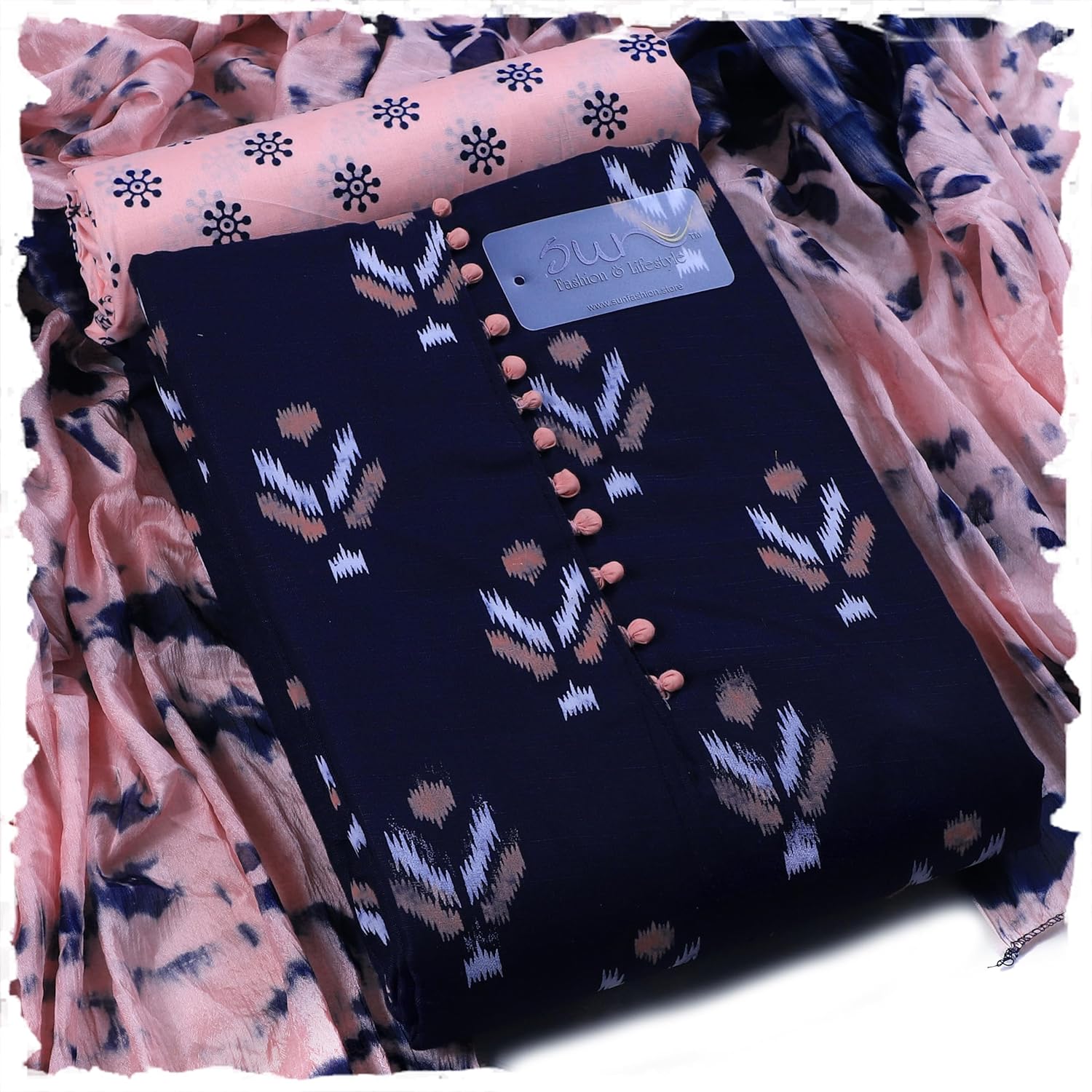 Sun Fashion And Lifestyle Women’s Cotton Print Unstitched Salwar Suit Material, 2 Mtr Cotton Salwar, Stylish Chinon Dupatta (Design 95; Free Size) Sun Fashion And Lifestyle Women’s Cotton Print Unstitched Salwar Suit Material, 2 Mtr Cotton Salwar, Stylish Chinon Dupatta (Design 95; Free Size)