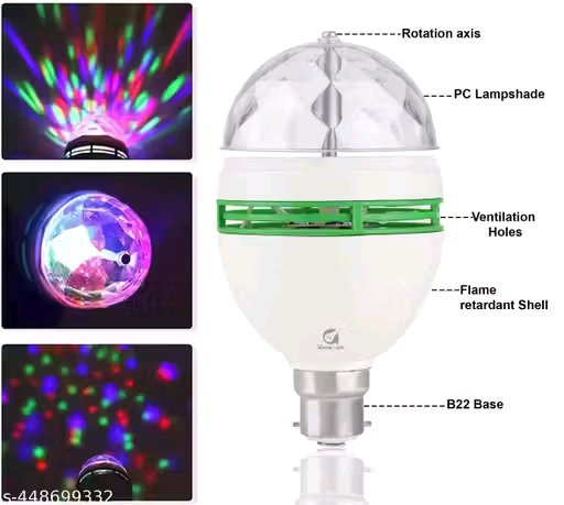 Best 360 Degree Rotating LED Disco Light for Home, Party, and Diwali - Image 3