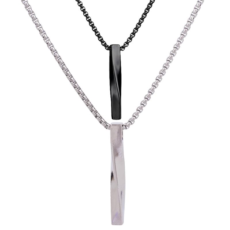 SALTY Anti Tarnish Fancy Gift Box | Collier Necklace Set for Men | Latest Stylish Minimal Jewelry | Modern Design Aesthetic Accessories | Ideal for Gifting