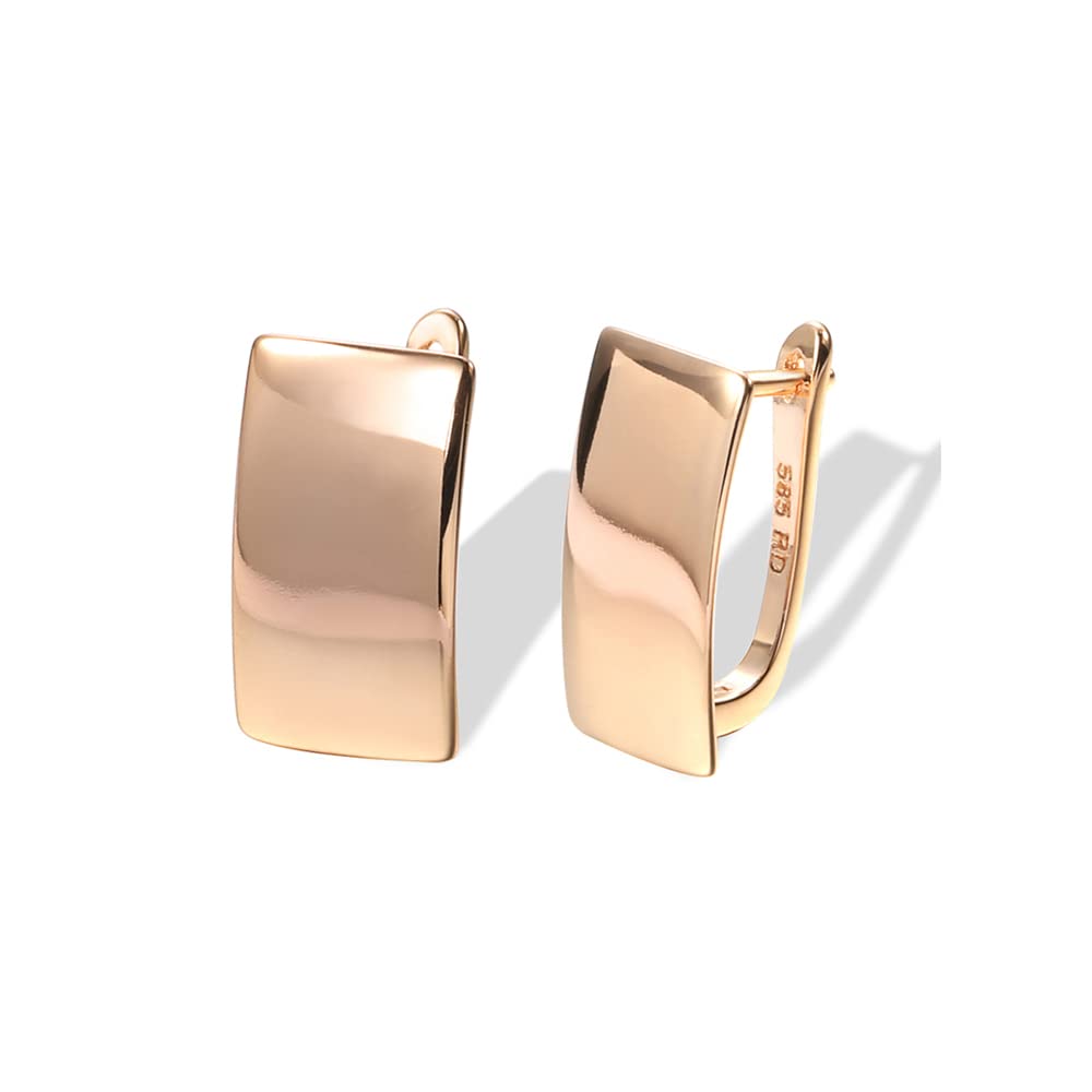 Shining Diva Fashion 18k Rose Gold Plated Latest Stylish Copper Zircon Earrings for Women and Girls (14469er)