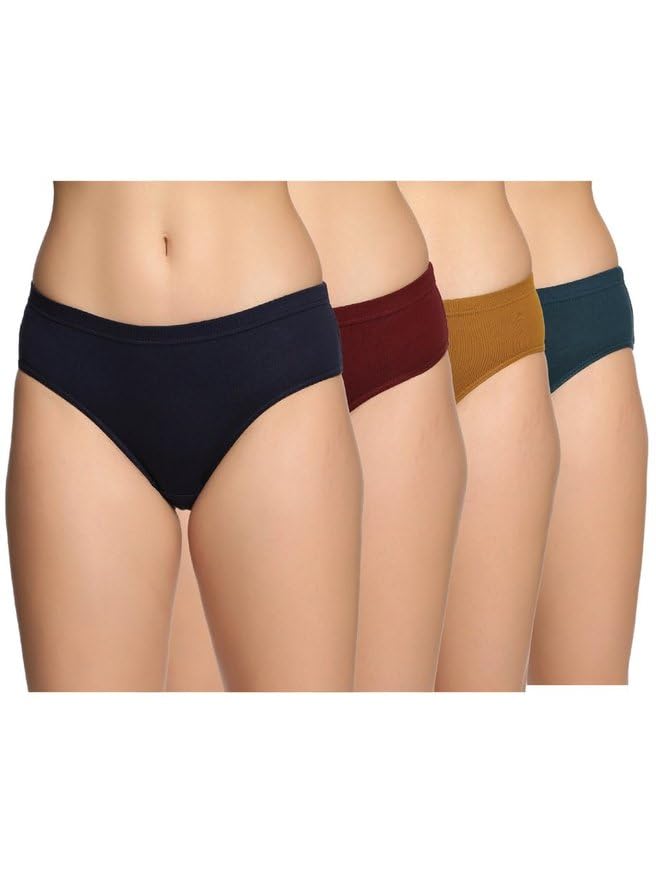 Lux Karishma Women’s 100% Pure Cotton Panty – Soft, Comfortable & Skin-Friendly | Lux Panty for Everyday Comfort (Pack of 4) (Color & Print May Vary)