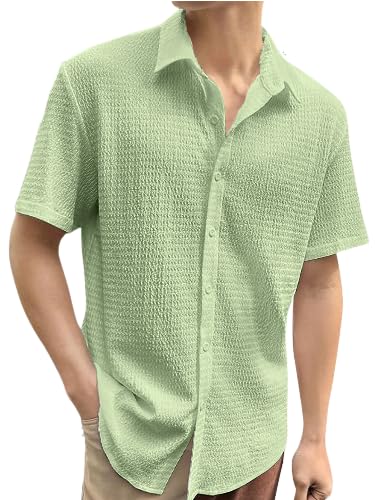 Pinkmint Popcorn Shirt for Men Soild Slim Fit Sleeve Spread Collar Trendy Men Shirt Summer Wear Goa Wear Olive Pinkmint Popcorn Shirt for Men Soild Slim Fit Sleeve Spread Collar Trendy Men Shirt Summer Wear Goa Wear Olive