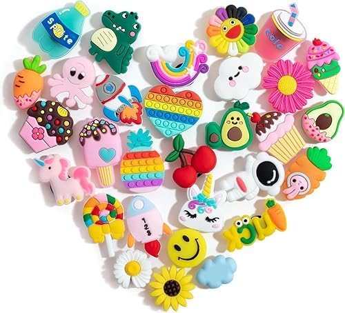 30PCS Croc Charms for Crocs – Fun Shoe Decoration Accessories for Kids, Teens & Adults – Cute Cartoon Shoe Charms for Boys & Girls – PVC Waterproof Plug-in Style (Random Assortment) 30PCS Croc Charms for Crocs – Fun Shoe Decoration Accessories for Kids, Teens & Adults – Cute Cartoon Shoe Charms for Boys & Girls – PVC Waterproof Plug-in Style (Random Assortment)
