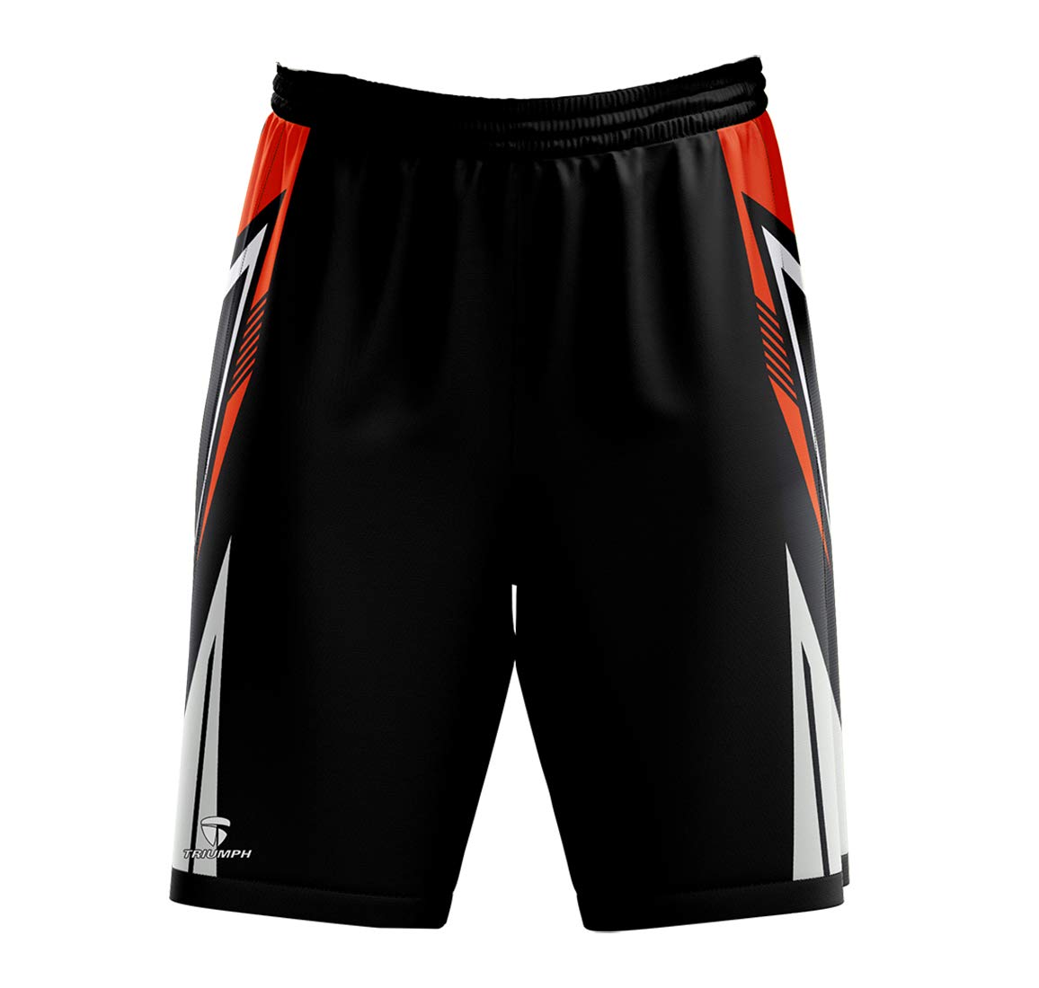 Triumph Men’s/Boy’s Polyester Sublimated Basketball Shorts Black