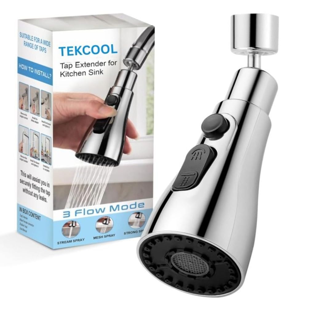 TEKCOOL Tap Extender for Kitchen Sink, Flexible, Easy Access Faucet with Extension for Convenient Use Upgrade with Flexible Tap