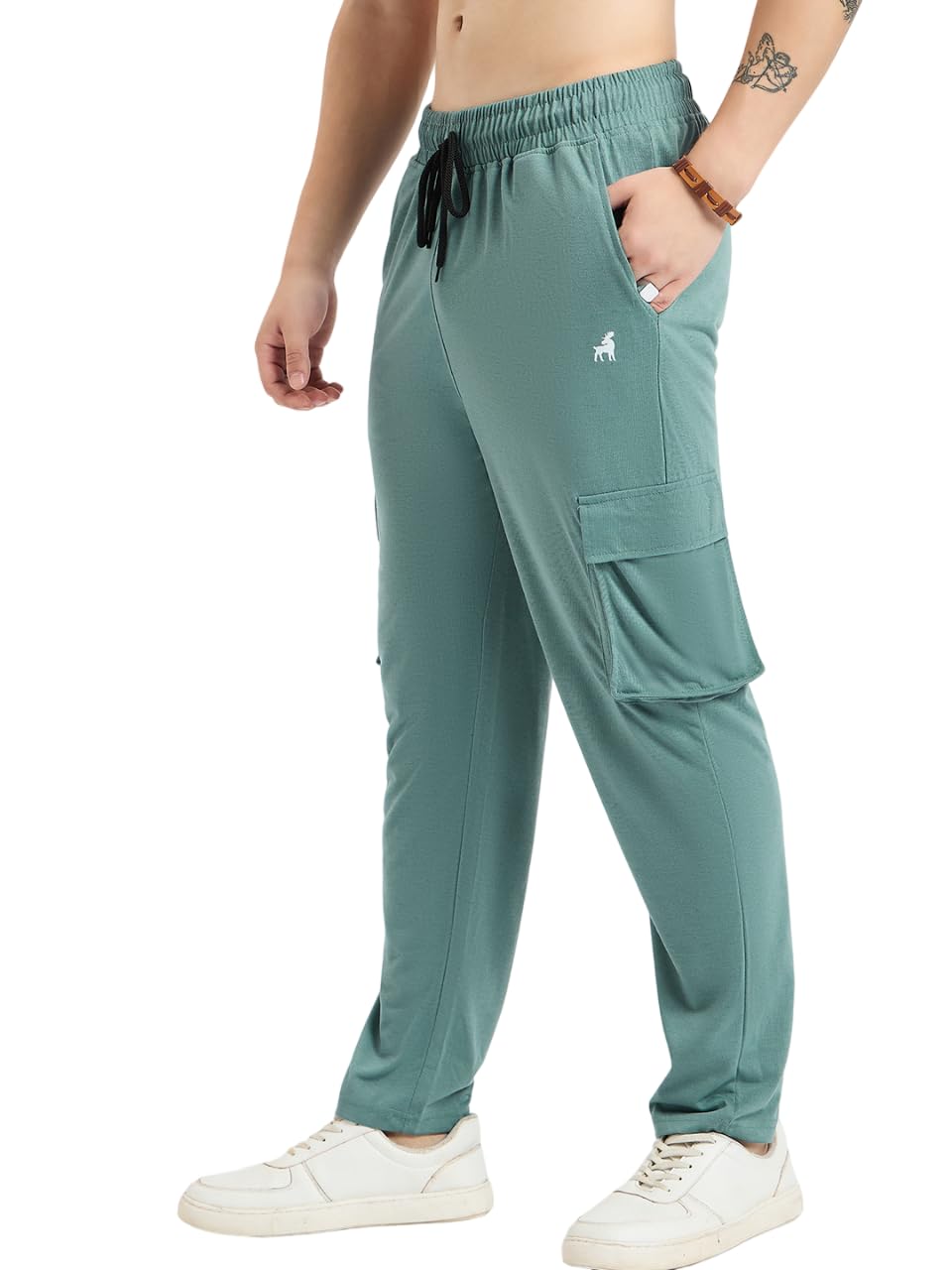 Modeve Men’s Cargo Style Solid Trackpant