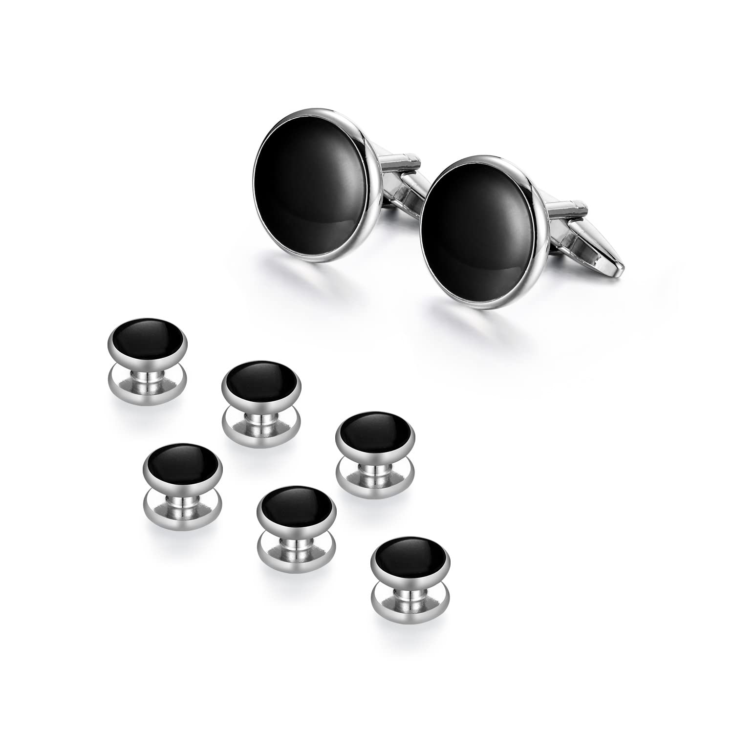 Wynameleri Cufflinks and Tuxedo Studs Set Accessories for Men in Gift Box Wynameleri Cufflinks and Tuxedo Studs Set Accessories for Men in Gift Box