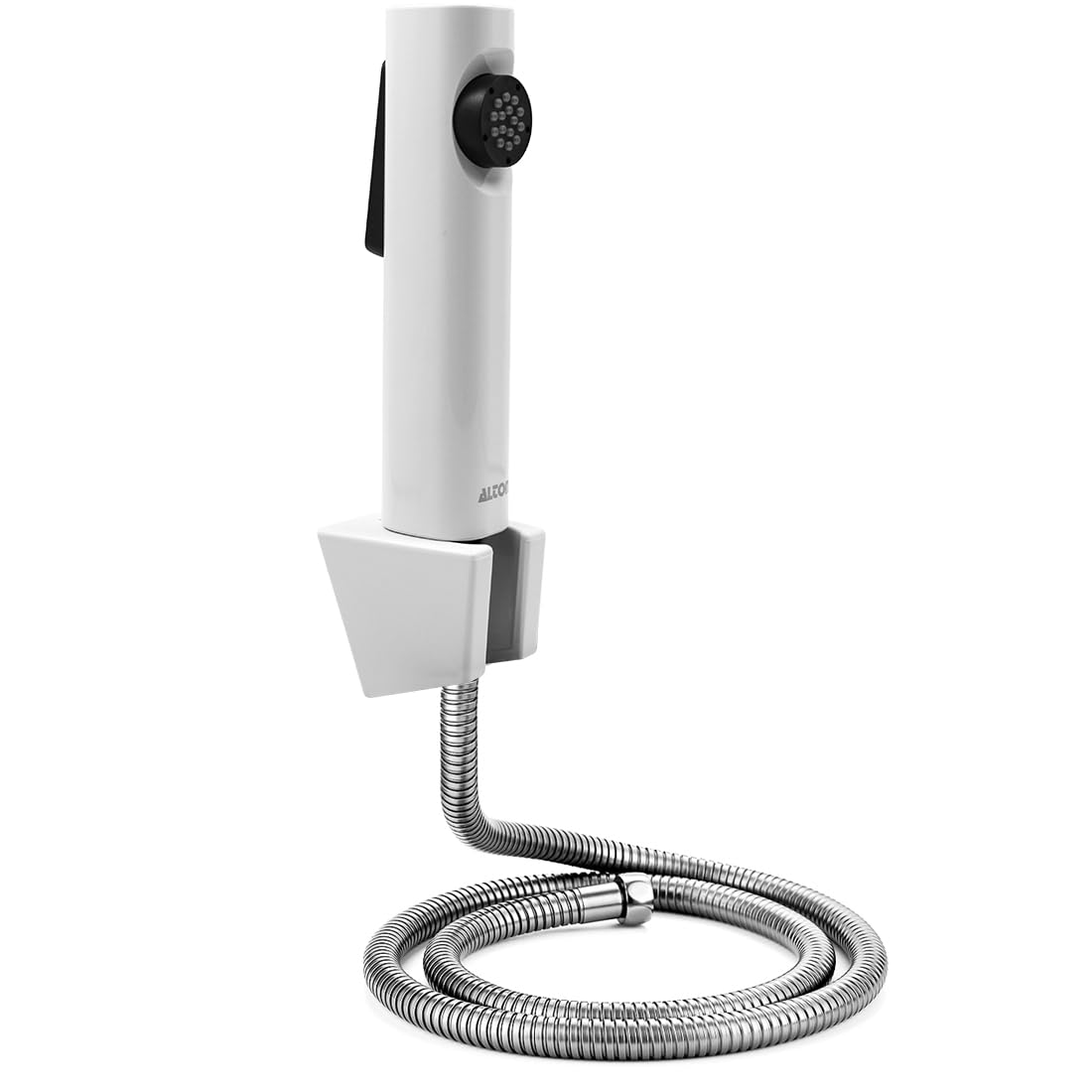 ALTON SHR20855, Health Faucet with SS-304 Grade 1.25 Meter Flexible Hose Pipe and Wall Hook, White (Jet Spray for Toilet) ALTON SHR20855, Health Faucet with SS-304 Grade 1.25 Meter Flexible Hose Pipe and Wall Hook, White (Jet Spray for Toilet)