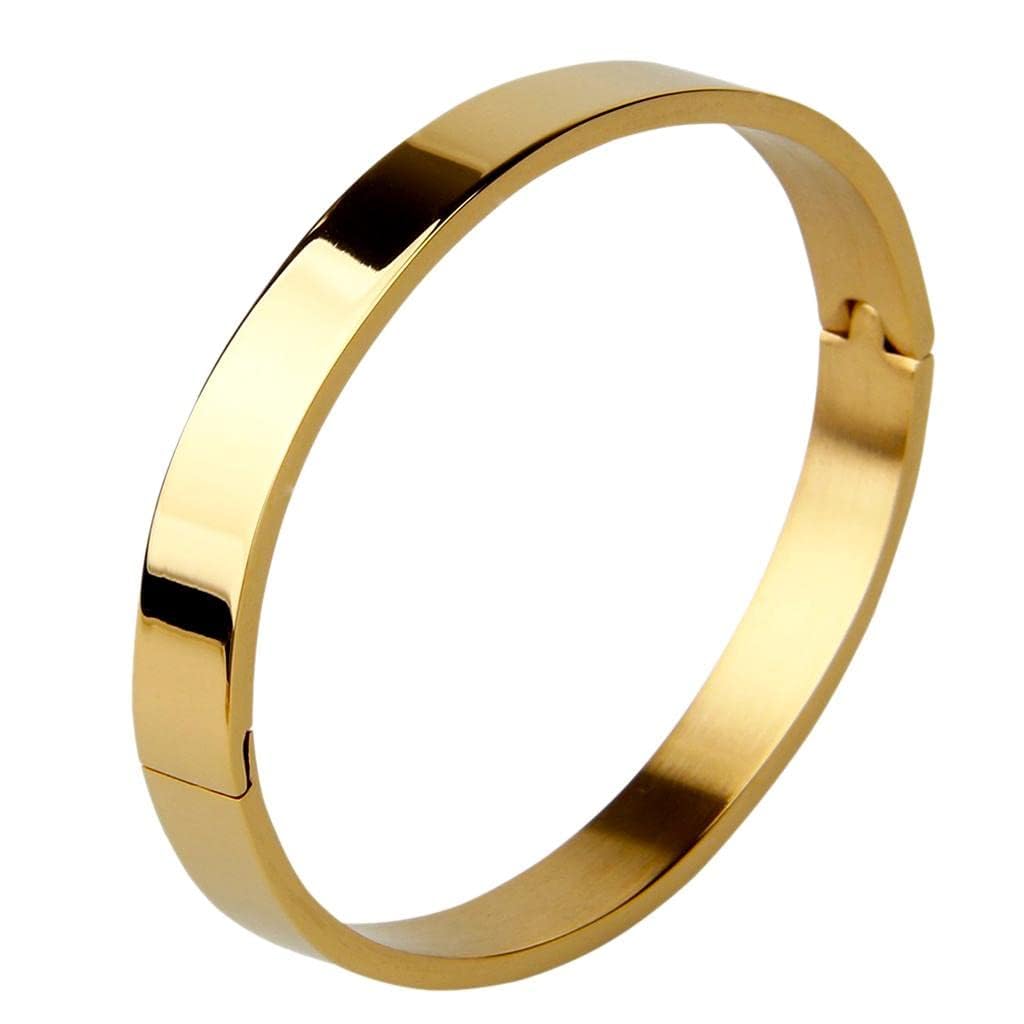 MEENAZ Bracelet for Men gold Stylish Boys brother boyfriend gents/Fashion Gold Kada for men/golden Bracelets for Men Metal/Stainless Steel Kada Kadas Bracelet valentine Gift open kada 356