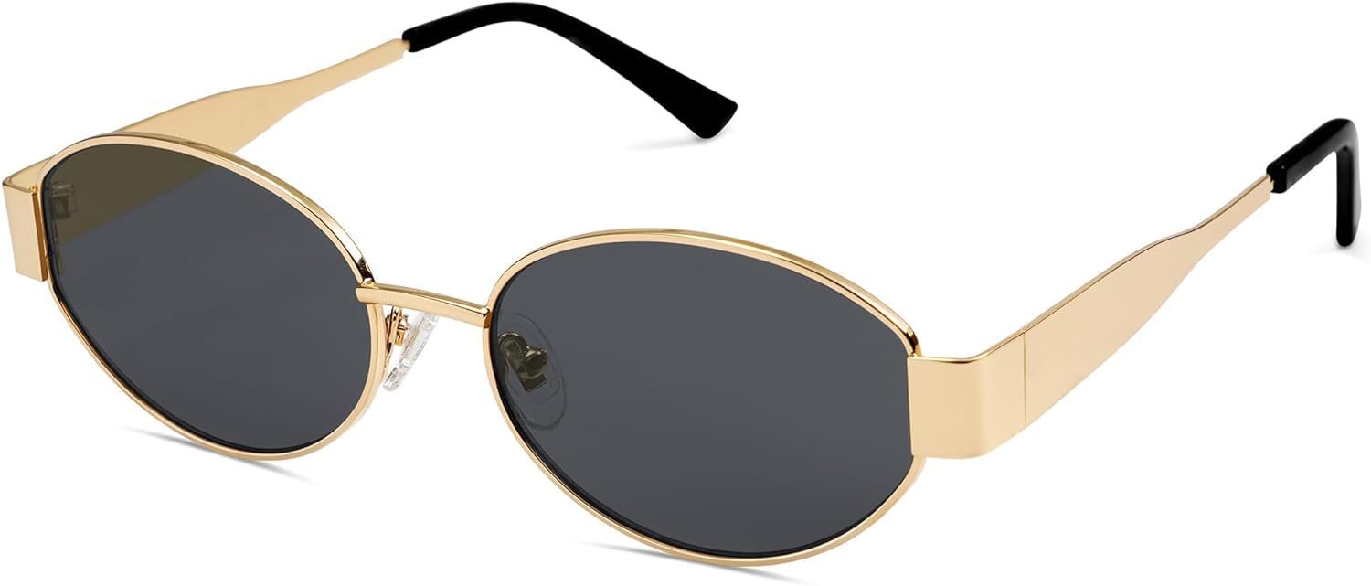 CREEK Retro Oval Sunglasses for Women & Men | Trendy Metal Sun Glasses Classic Shades | UV400 Protection CREEK Retro Oval Sunglasses for Women & Men | Trendy Metal Sun Glasses Classic Shades | UV400 Protection