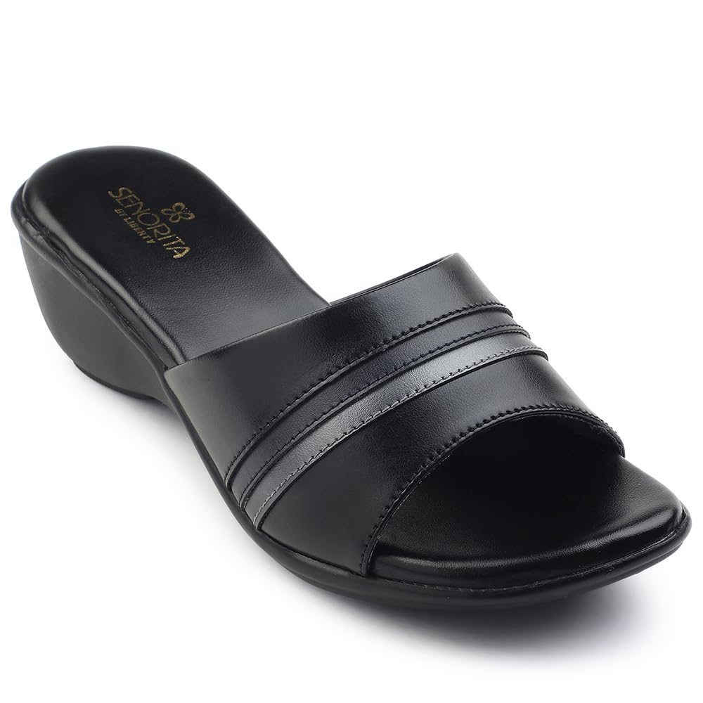 Liberty Senorita JFL 62E Casual Heel Sandal For Women With PU Sole | PVC Outsole Comfortable Footbed | Durable And Lightweight | Summer Footwear | Everyday Wear Outdoor Indoor