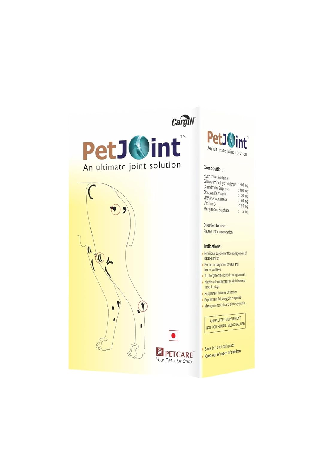 Petjoint Joint Supplement Tablets for Dog, Cat (Pack of 1, 60 Tablets)