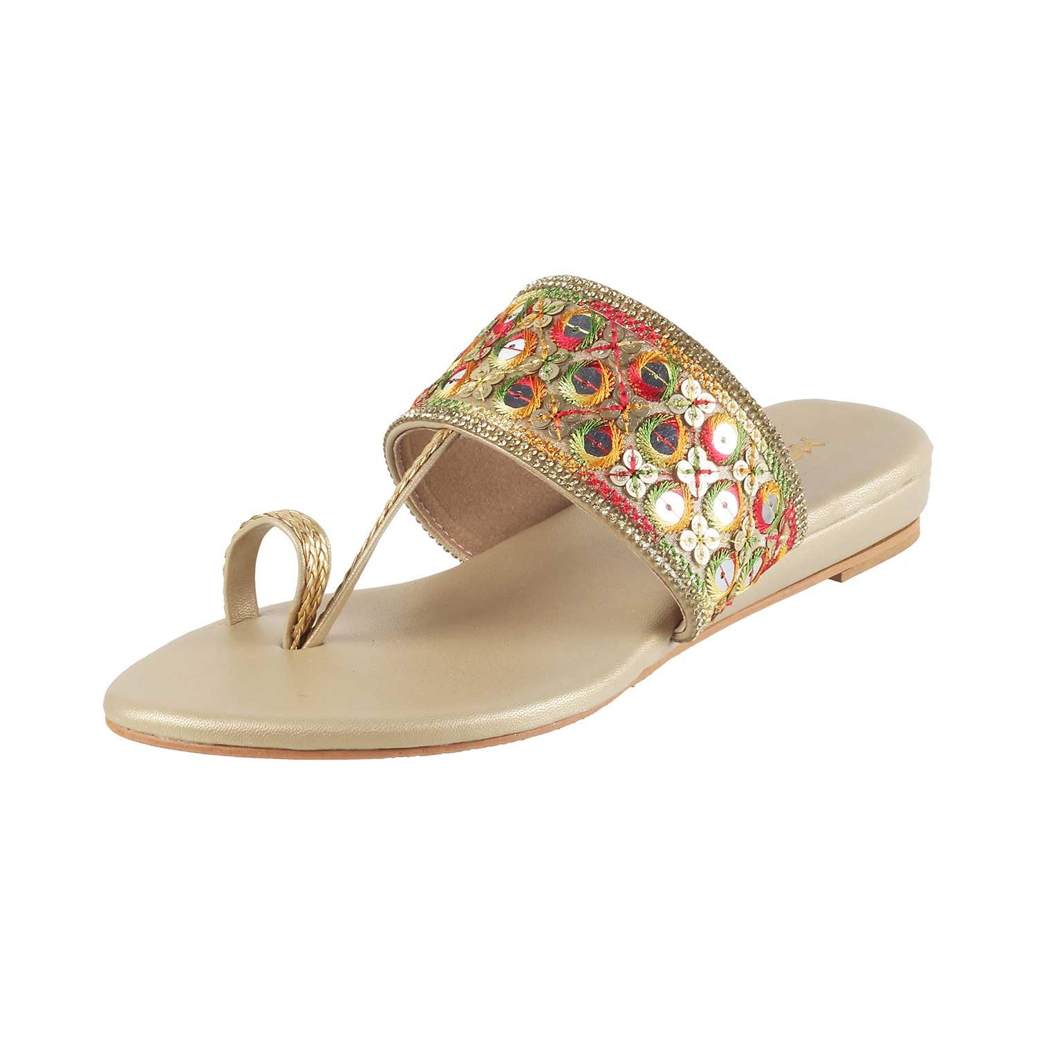Mochi Women Ethnicwear Flat Chappal