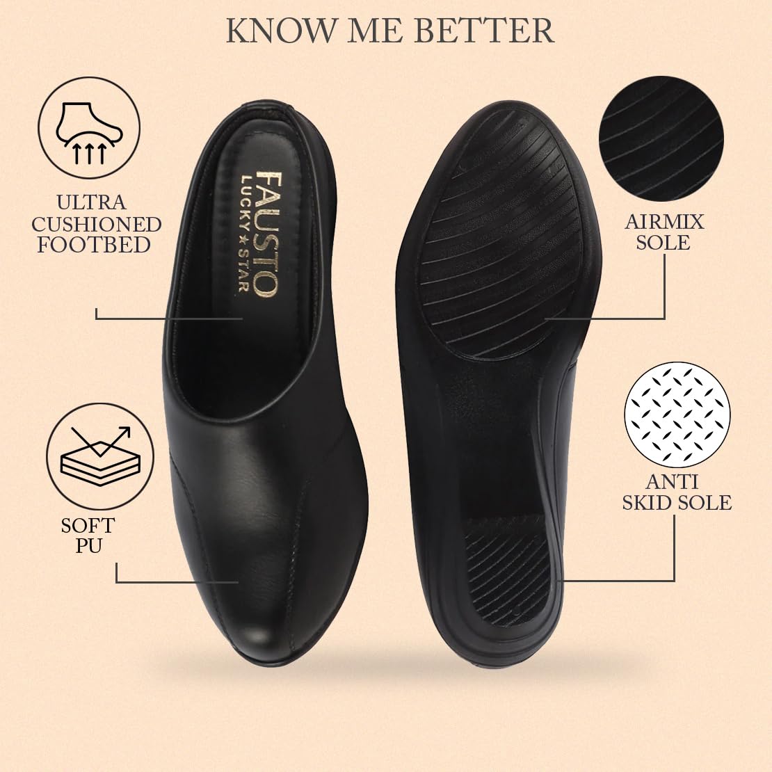 FAUSTO Women Formal Pull-On Shoes
