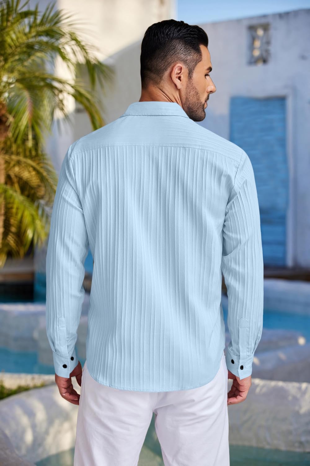 ROYALSCOUT Men’s Cotton Blend Full Sleeve Short Kurta Featuring Mandarin Collar Perfect for Ethnic Styling, Work Gatherings, or Festive Events