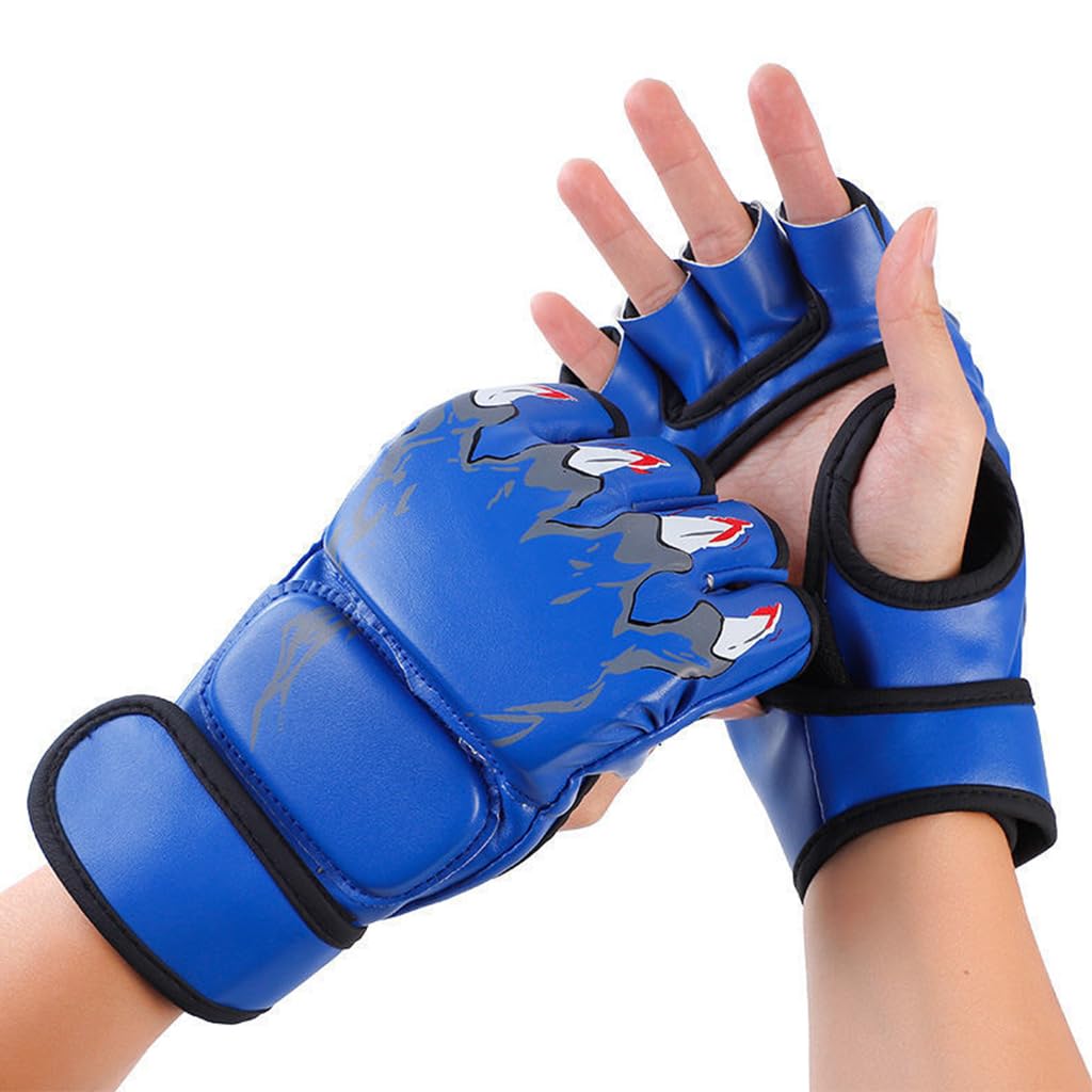 Optifit® Boxing Gloves for Adult PU MMA Gloves with Wrist Wrap Fingerless Boxing Gloves EVA Foam Insert Sport Gloves for Boxing, Muay Thai and Sparring Sessions Optifit® Boxing Gloves for Adult PU MMA Gloves with Wrist Wrap Fingerless Boxing Gloves EVA Foam Insert Sport Gloves for Boxing, Muay Thai and Sparring Sessions