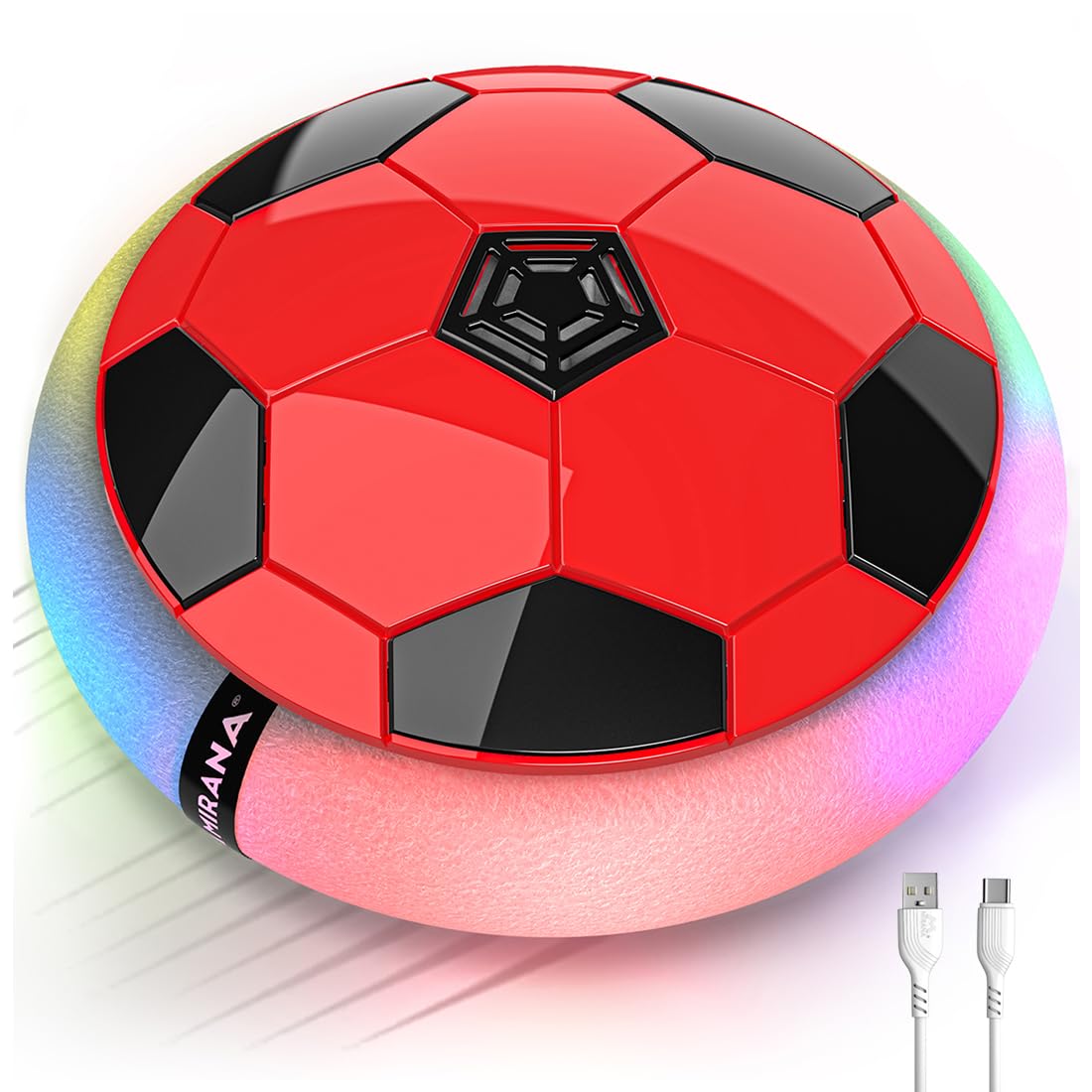 Mirana C-Type USB Rechargeable Battery Powered Hover Football Indoor Floating Hoverball Soccer | Air Football Smart | Made in India Fun Toy Best Gift for Kids Boys and Girls 2-10 Years (Red) Mirana C-Type USB Rechargeable Battery Powered Hover Football Indoor Floating Hoverball Soccer | Air Football Smart | Made in India Fun Toy Best Gift for Kids Boys and Girls 2-10 Years (Red)