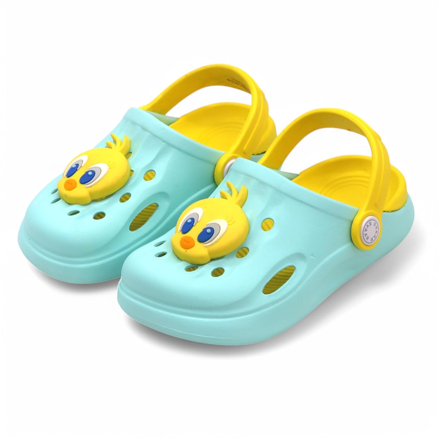 SVAAR x Looney Tunes Slingback Clog Shoes for Boys & Girls || Indoor & Outdoor Sandals Clogs for Kids with 3D Tweety Charms SVAAR x Looney Tunes Slingback Clog Shoes for Boys & Girls || Indoor & Outdoor Sandals Clogs for Kids with 3D Tweety Charms