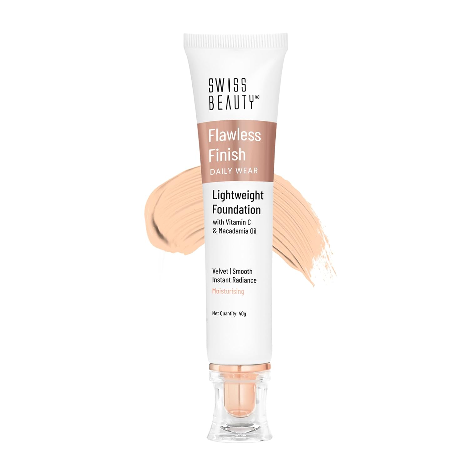 Swiss Beauty Flawless Finish Foundation | Medium Coverage | Lightweight |Oil-Free Formula |Radiant Finish | Shade – 03 Natural Beige, 40gm Swiss Beauty Flawless Finish Foundation | Medium Coverage | Lightweight |Oil-Free Formula |Radiant Finish | Shade – 03 Natural Beige, 40gm