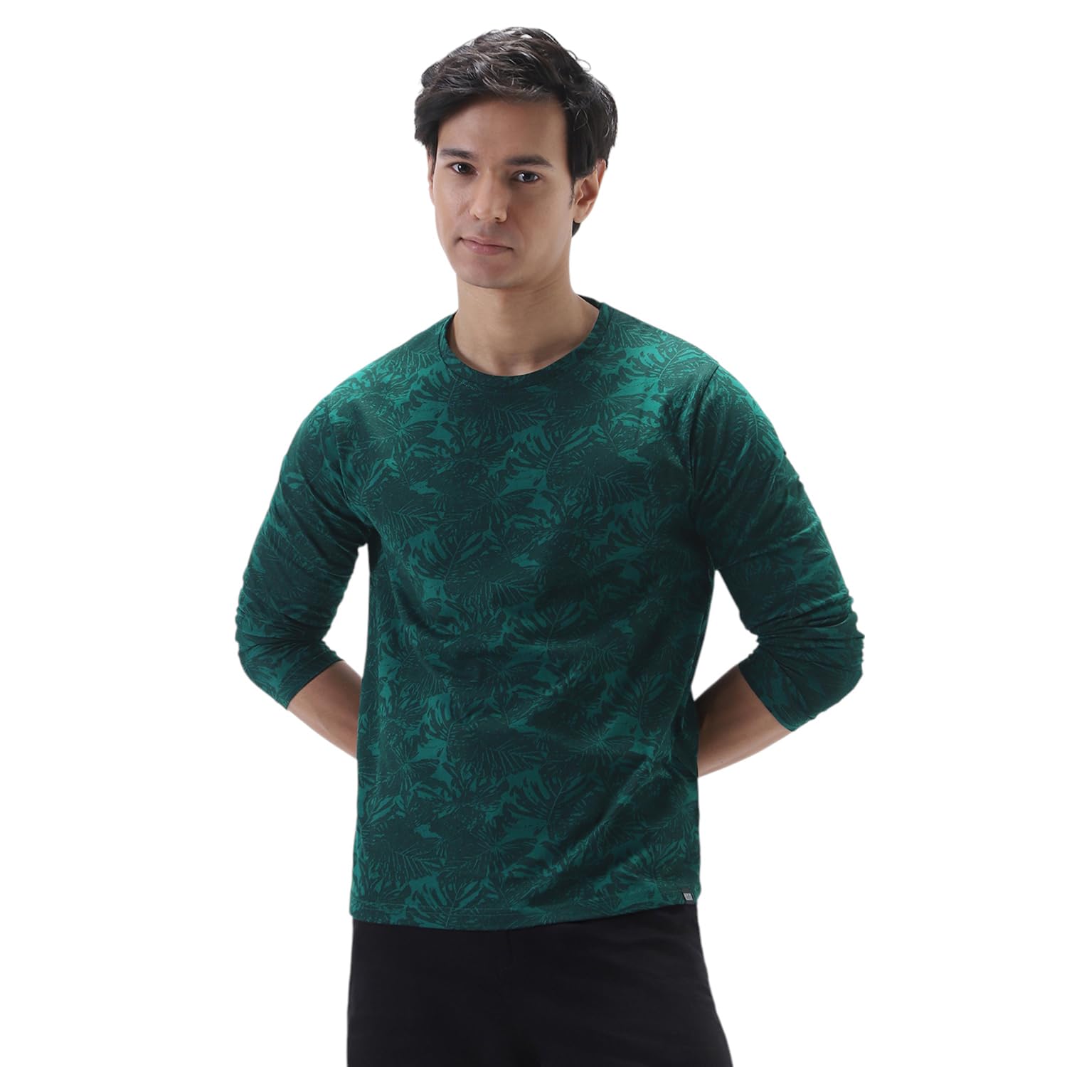 Urbano Fashion Men’s Printed Full Sleeve Slim Fit Cotton T-Shirt