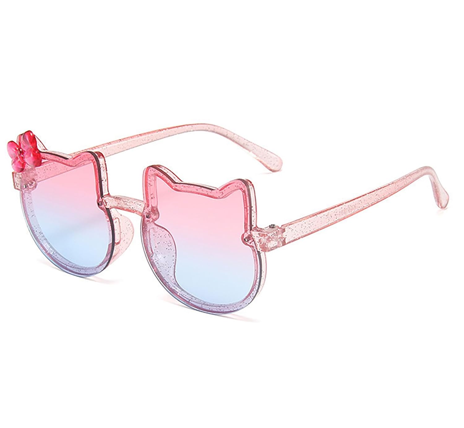 SYGA Kids Goggles, Modern Stylish Polarized & Uv Protected Eyewears For Boy’s And Girls, Colorful Cat Shape, Suitable For Age 3 To 8 Years (Transblue&Grdientpink)