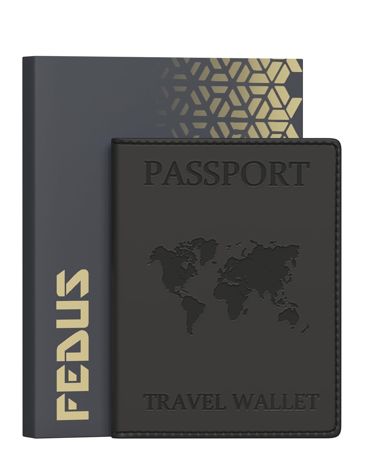 FEDUS Faux Leather Premium Passport Holder for Men and Women Passport Cover Case Wallet with Credit/Debit Card, Id Card, RFID Protected Travel Document Accessories Organiser.