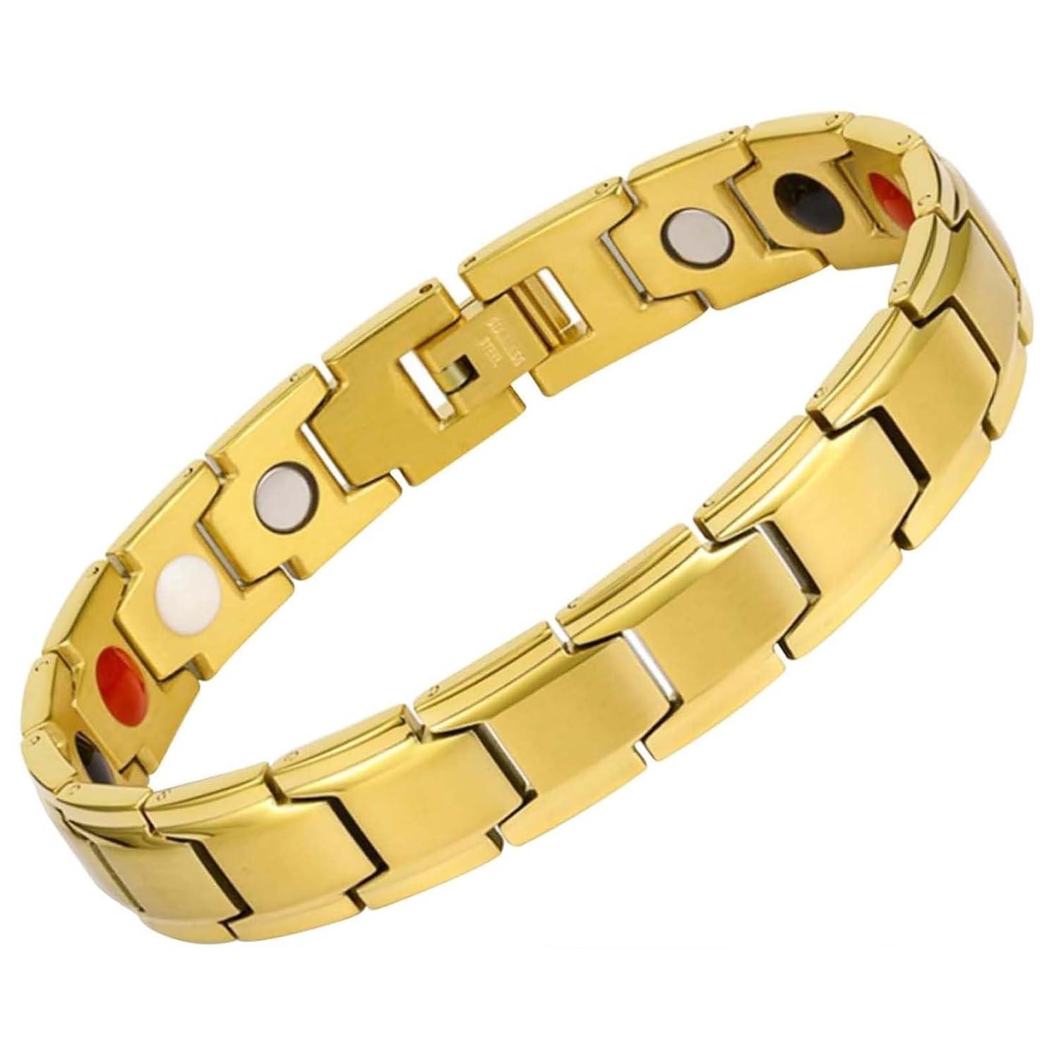 Bracelet For Man, Stylish Men Bracelet With Magnetic Therapy, Alloy Hand Bracelet For Men, Fashion Gift For Husband Boyfriend On Birthday Anniversary Valentine