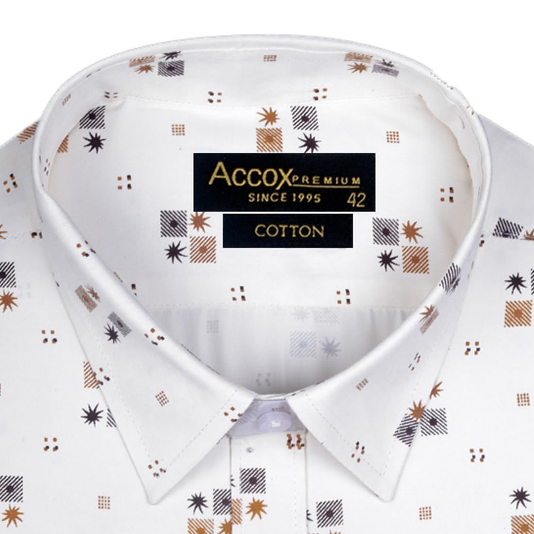 ACCOX Men’s Breathable Cotton Half Sleeves Regular Fit Printed Formal Shirt for Men (GCR173) ACCOX Men’s Breathable Cotton Half Sleeves Regular Fit Printed Formal Shirt for Men (GCR173)