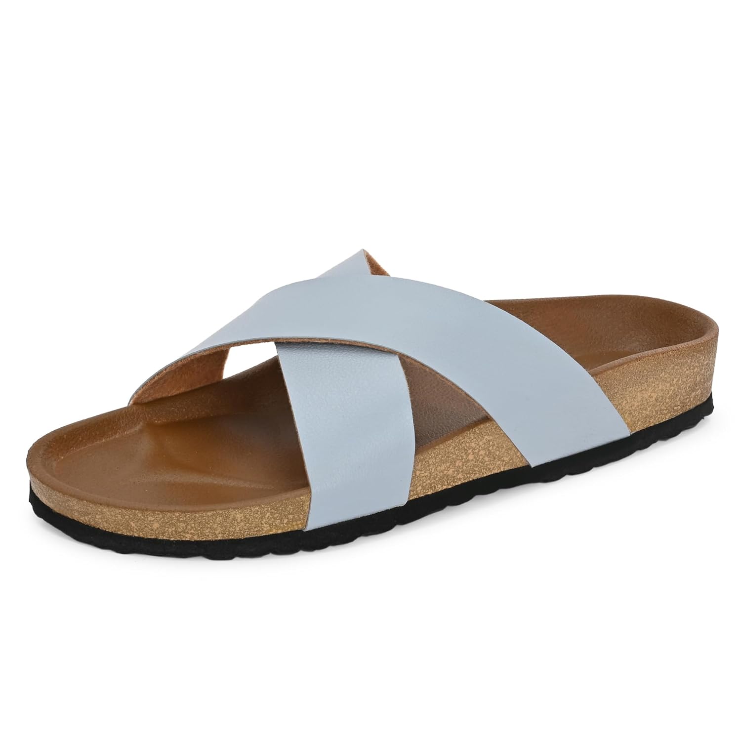 Centrino Women’s Berkin-Style Slip-On Sandals | Open Toe Design | Soft PU Footbed | Lightweight & Comfortable | Arch Support | On-Grip Sole | Casual Outdoor Wear (9225)