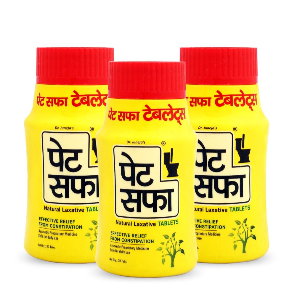 Pet Saffa Tablets | Natural Laxative | Constipation Relief | Relief from disgetive problems like Acidity, Gas & Bloating – 30 Unit (Pack of 3)