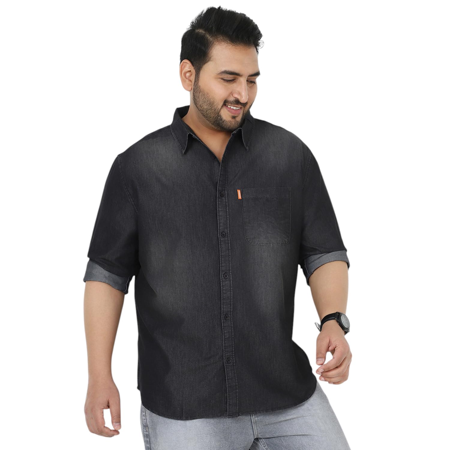 Urbano Plus Men’s Full Sleeve Regular Fit Casual Denim Shirt Urbano Plus Men’s Full Sleeve Regular Fit Casual Denim Shirt