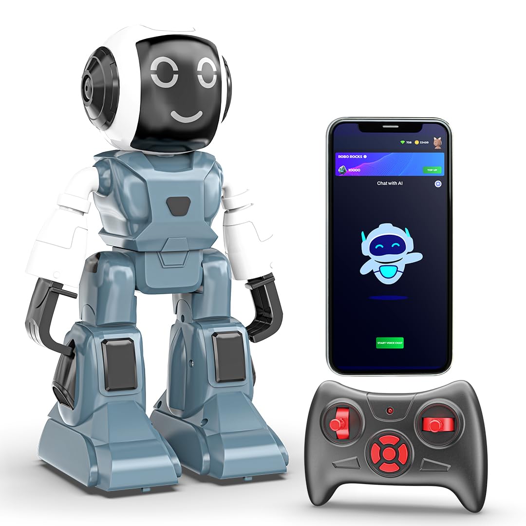 Mirana Moonwalker | Smart Interactive Chat-GPT AI Robot Toy for Kids | USB Rechargeable Type-C | AR Games & In-Built Bluetooth Speaker | Remote & App Controlled | Gift for Boys & Girls 2+ Years (Grey) Mirana Moonwalker | Smart Interactive Chat-GPT AI Robot Toy for Kids | USB Rechargeable Type-C | AR Games & In-Built Bluetooth Speaker | Remote & App Controlled | Gift for Boys & Girls 2+ Years (Grey)