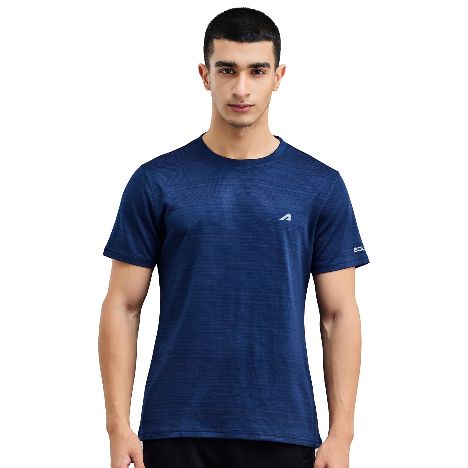 Boldfit Men’s Polyester Regular Fit T-Shirt Quick Dry Fit Regular Fit Gym T Shirts for Casual Wear Workout Active Gym Wear Running T-Shirts