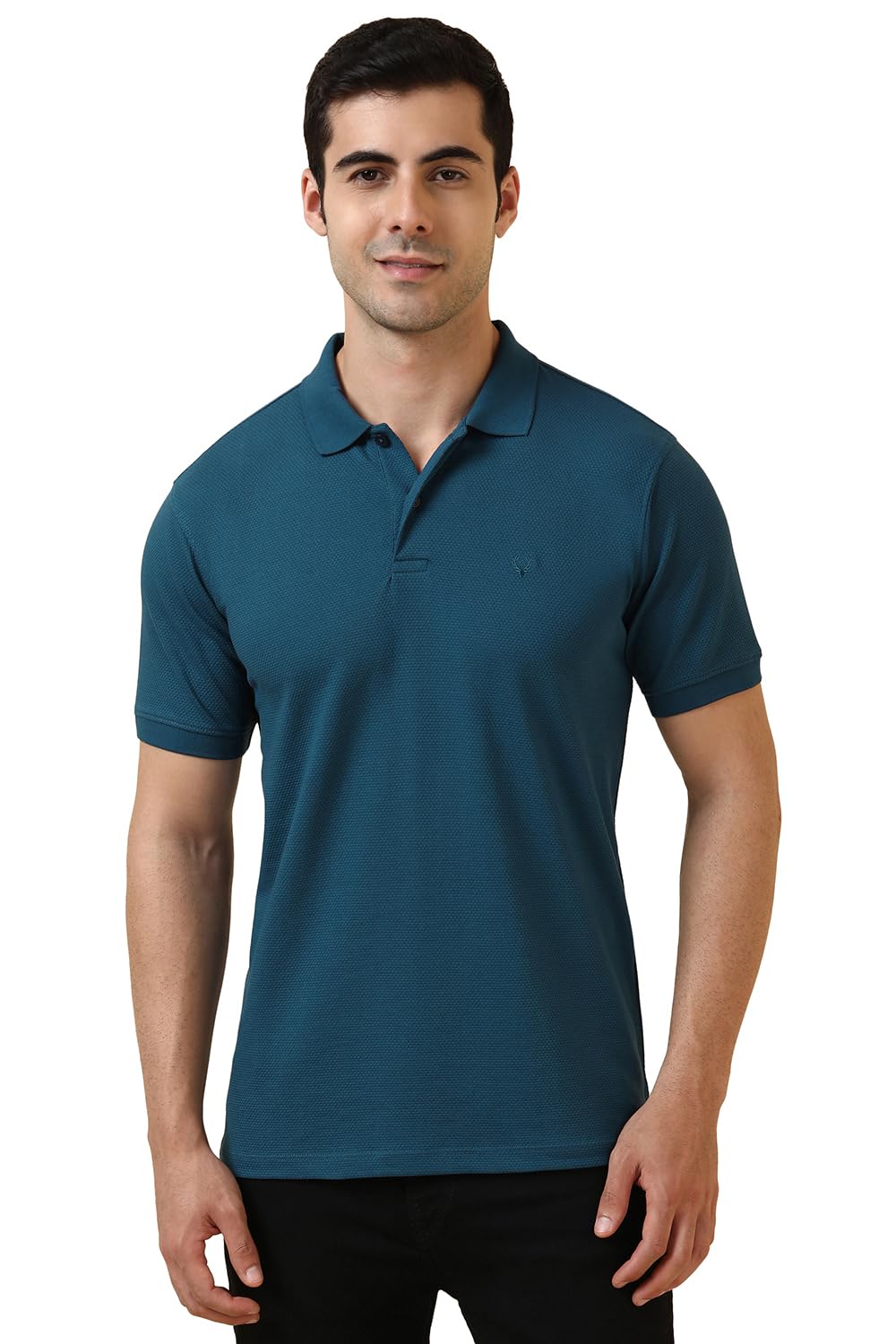 Allen Solly Men’s Regular Fit Solid Popcorn Textured Polo Allen Solly Men’s Regular Fit Solid Popcorn Textured Polo