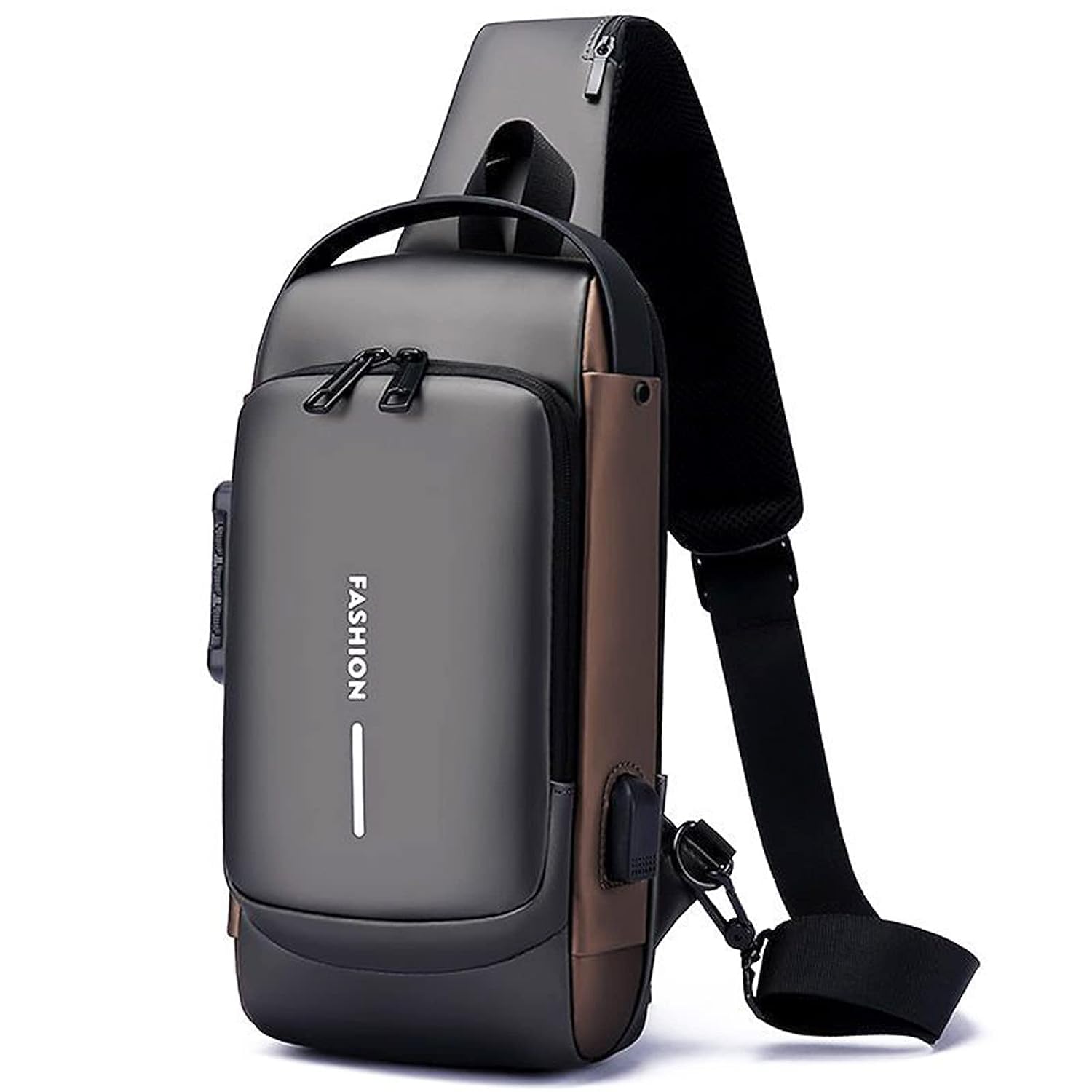 LATIQ MART Crossbody Sling Bag For Men Women, Anti-Theft Fashion Chest Bag with USB Charging Port, Messenger Bags, Waterproof Casual Shoulder Bag LATIQ MART Crossbody Sling Bag For Men Women, Anti-Theft Fashion Chest Bag with USB Charging Port, Messenger Bags, Waterproof Casual Shoulder Bag