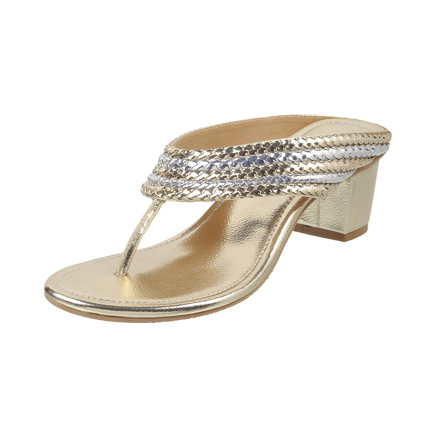 Mochi Women Block Heel Ethnic Sandal