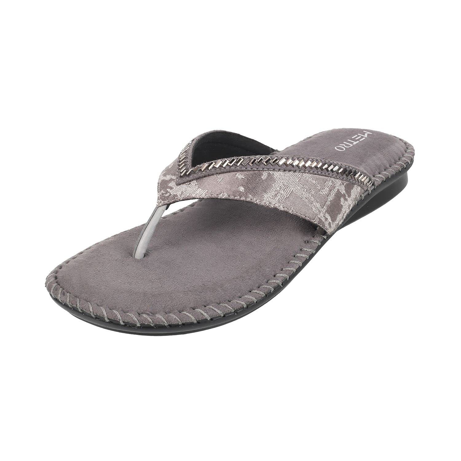 Metro Women’s Suede Faux Leather Comfort Slip-on Fashion Sandals