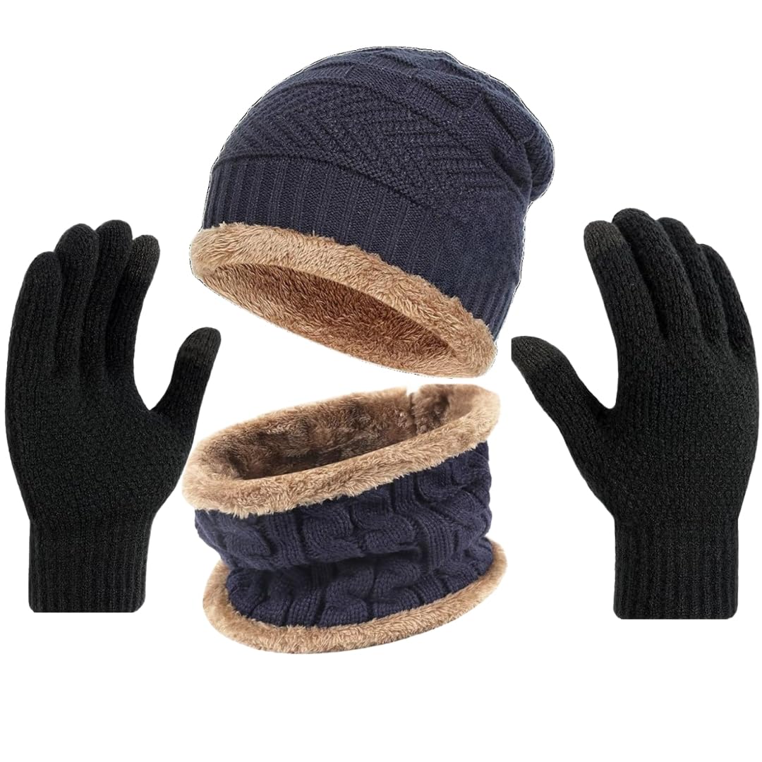 CULT OF CLOTHES Woolen Winter Cap for Men & Women | Stylish Thermal Warm Cap for Cold Weather | Soft Beanie for Boys & Girls | Unisex Woolen Garam Topi for Ultimate Comfort