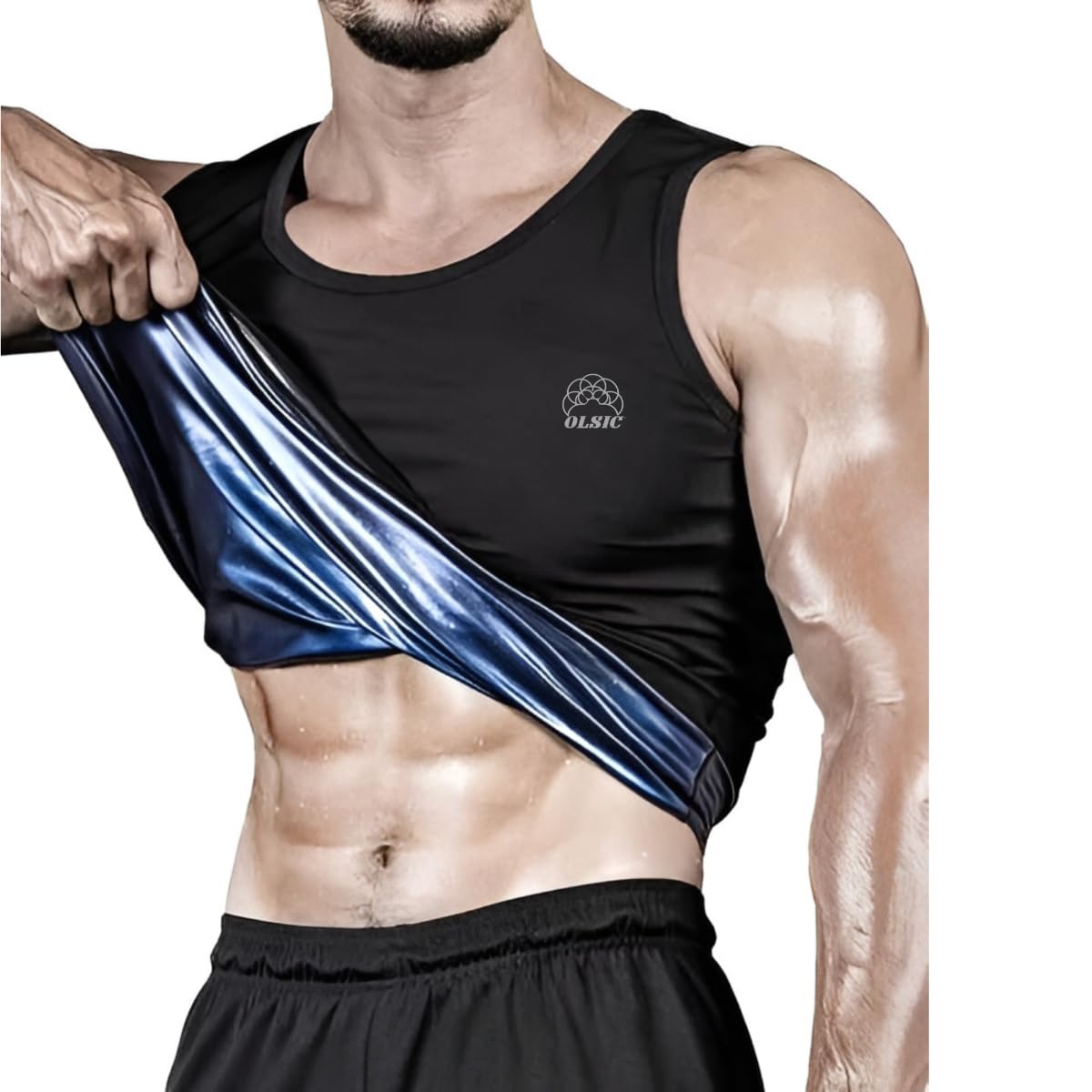OLSIC Man Sweat Shaper and Sliming Vest for Weight Loss, Exercises and Fitness Fat Burning Shaper for Man & Women OLSIC Man Sweat Shaper and Sliming Vest for Weight Loss, Exercises and Fitness Fat Burning Shaper for Man & Women